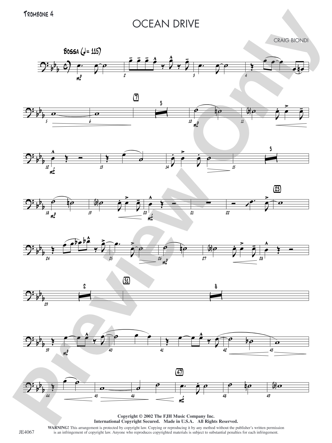 Ocean Drive: Trombone 4