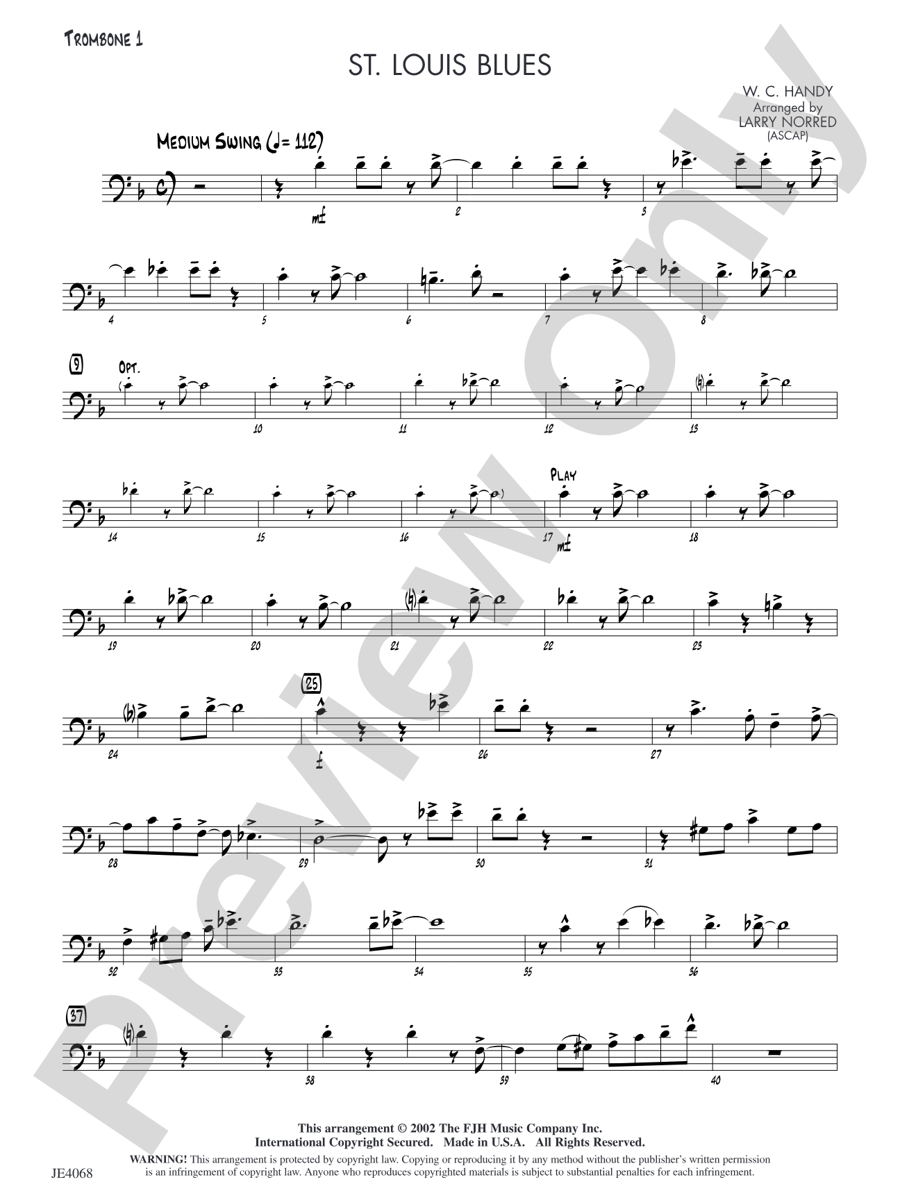 St. Louis Blues: Trombone 1