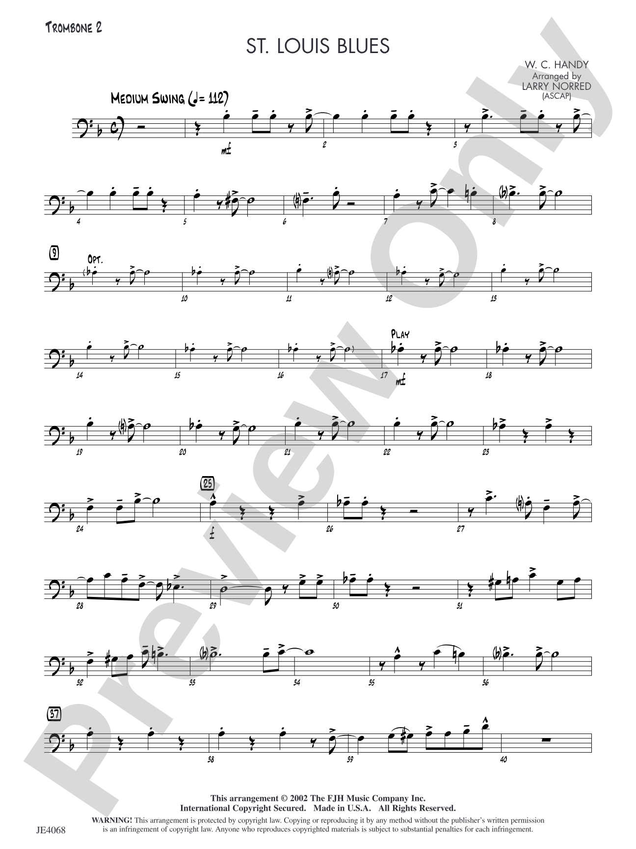 St. Louis Blues: Trombone 2