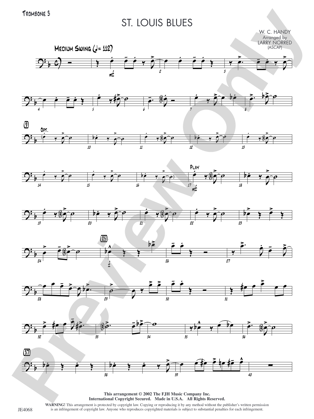 St. Louis Blues: Trombone 3