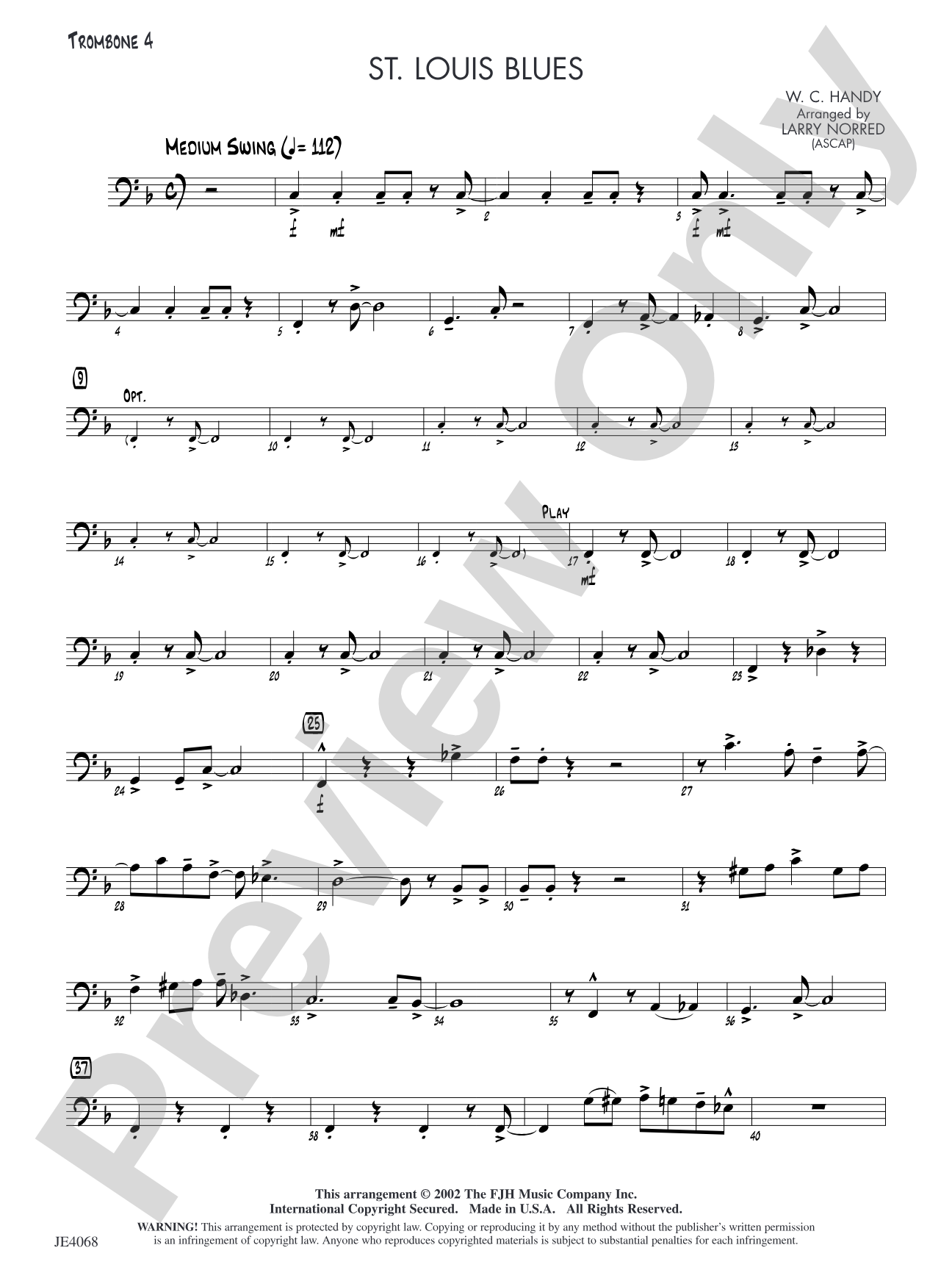 St. Louis Blues: Trombone 4