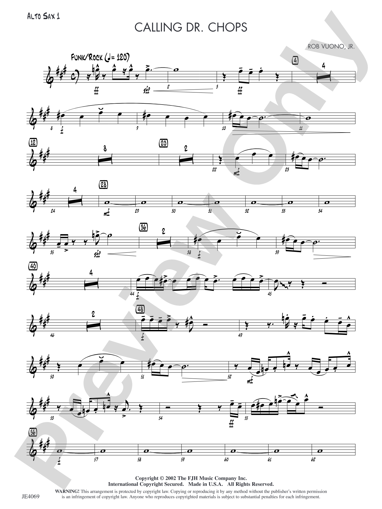 Calling Dr. Chops: Alto Sax 1