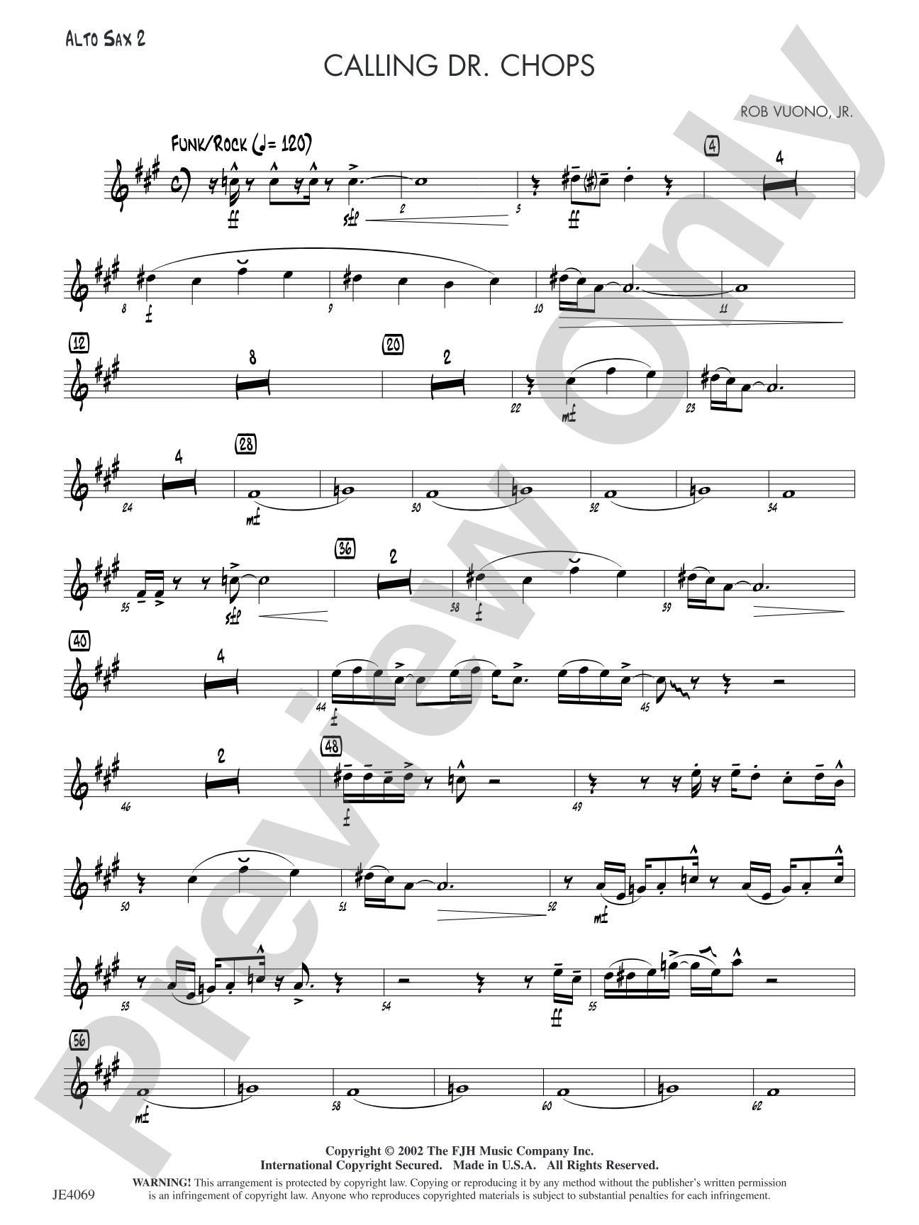 Calling Dr. Chops: Alto Sax 2
