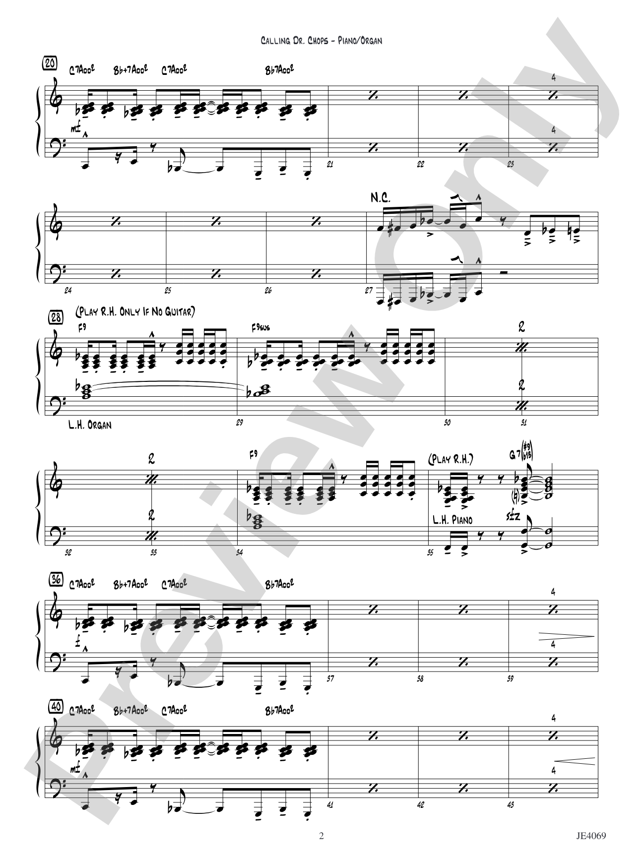 Calling Dr. Chops: Piano / Organ