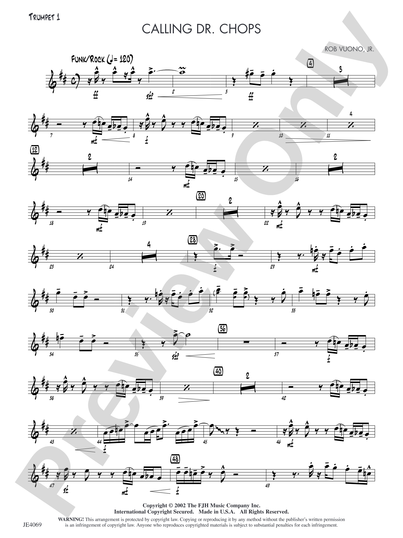 Calling Dr. Chops: Trumpet 1