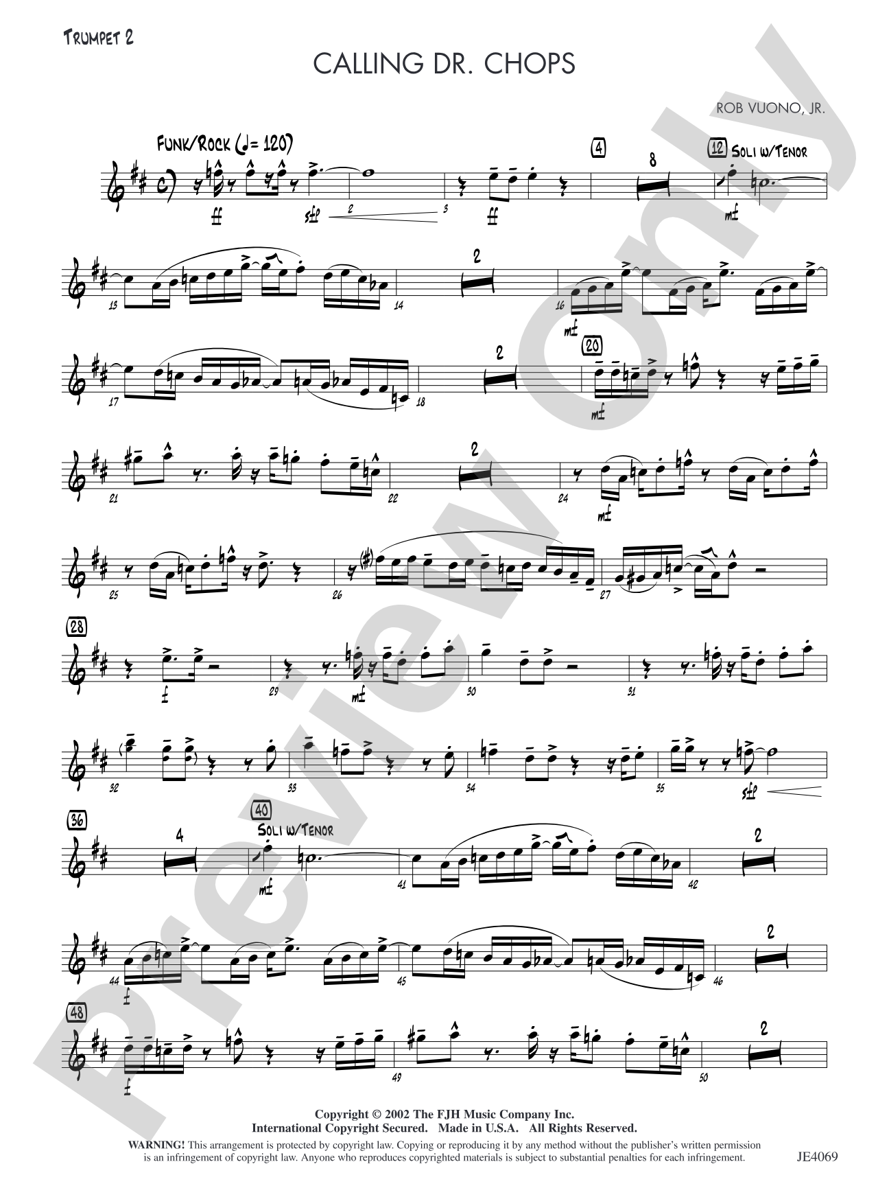 Calling Dr. Chops: Trumpet 2