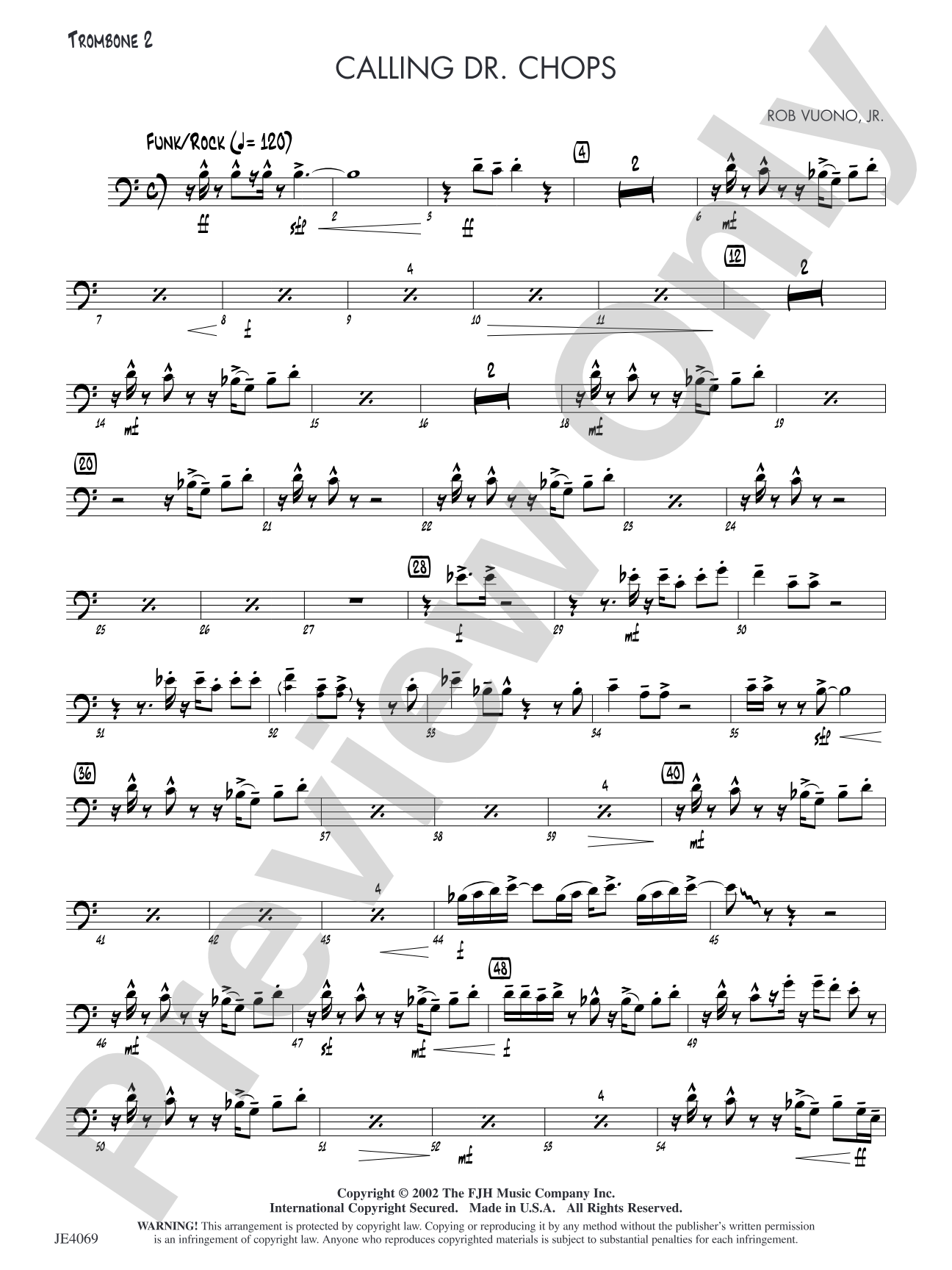 Calling Dr. Chops: Trombone 2