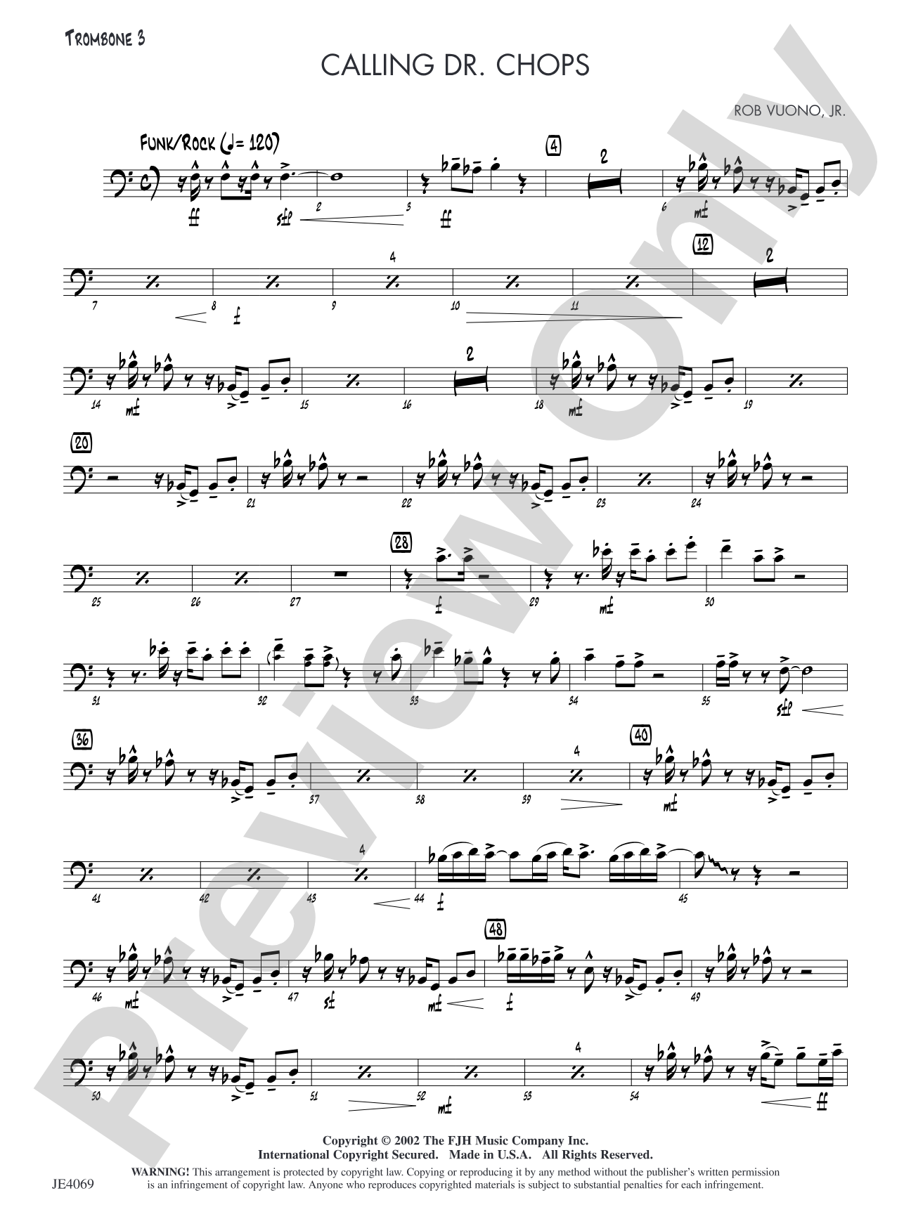 Calling Dr. Chops: Trombone 3