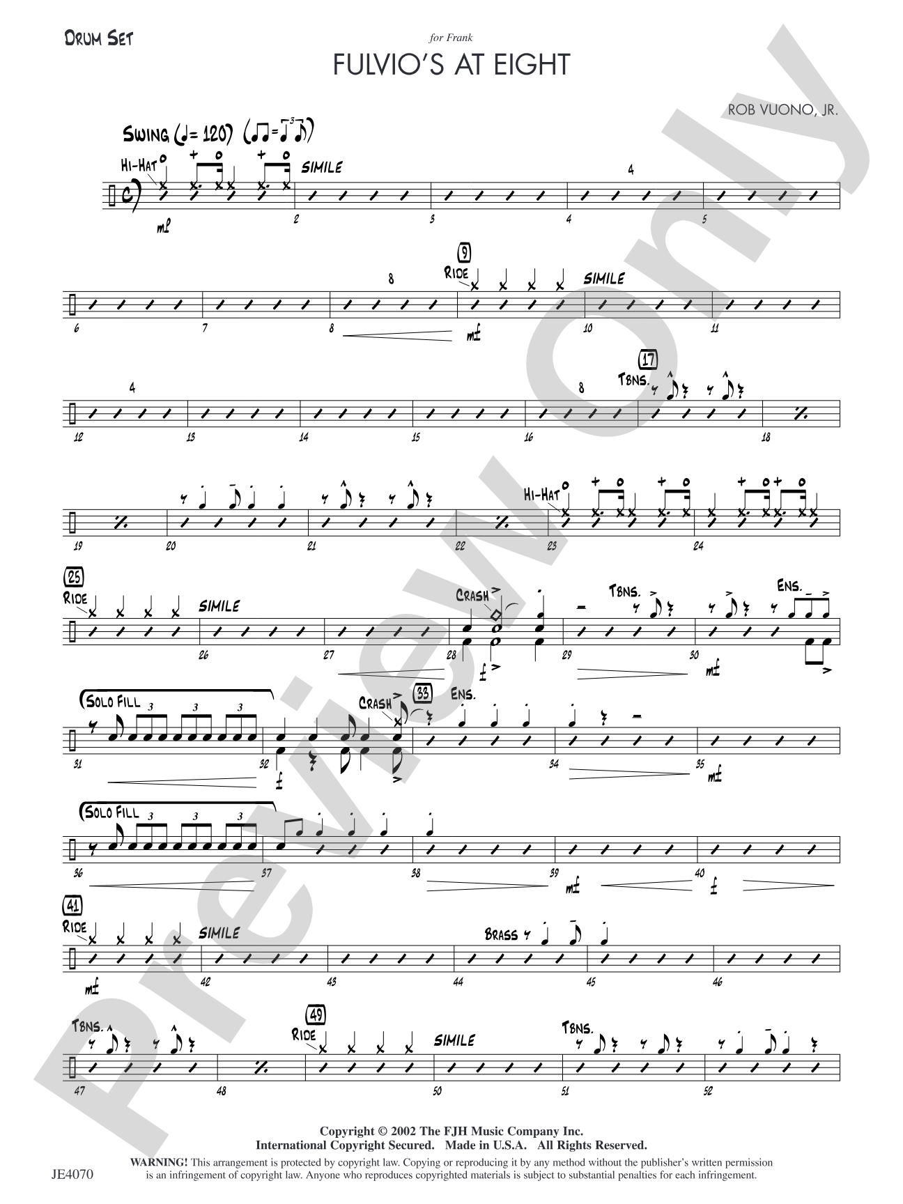 Fulvio's at Eight: Drum Set