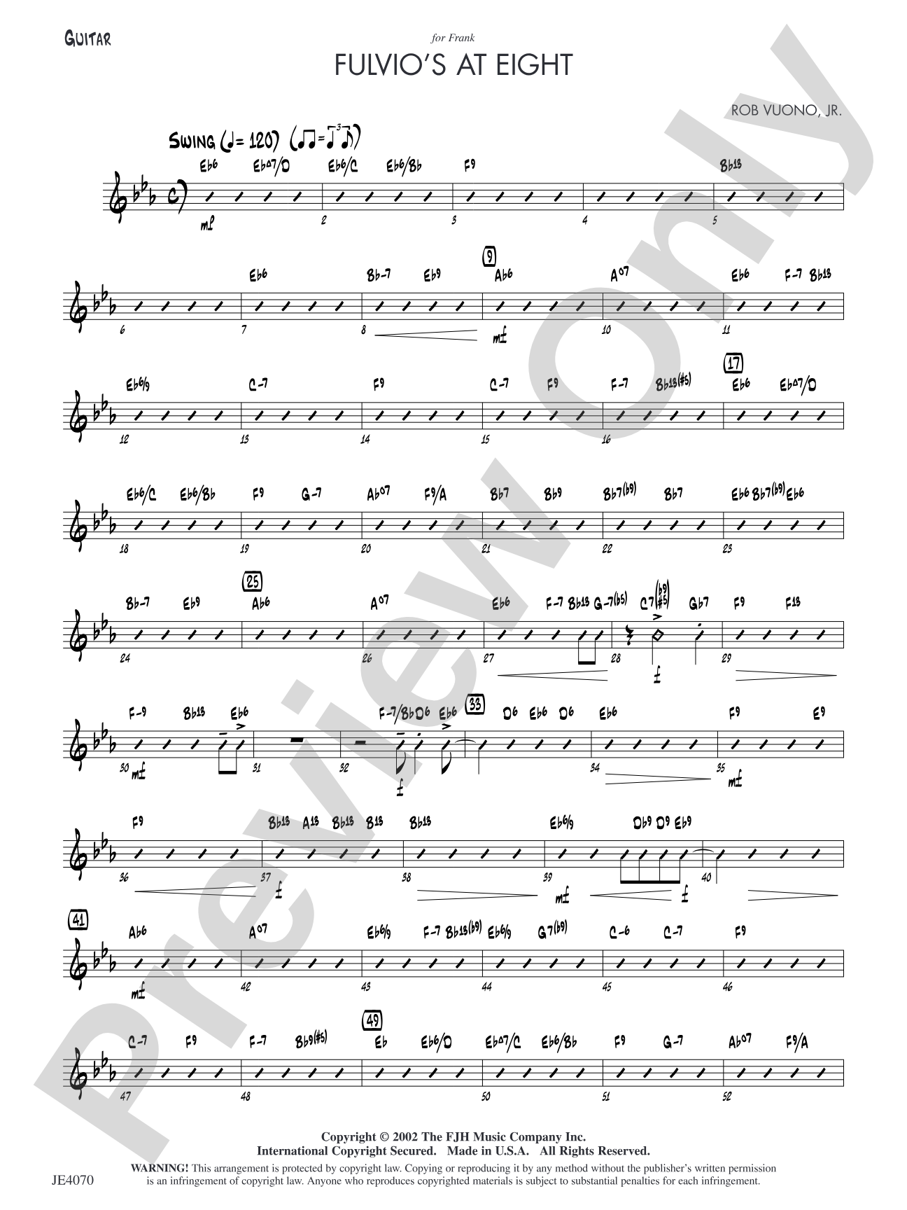 Fulvio's at Eight: Guitar