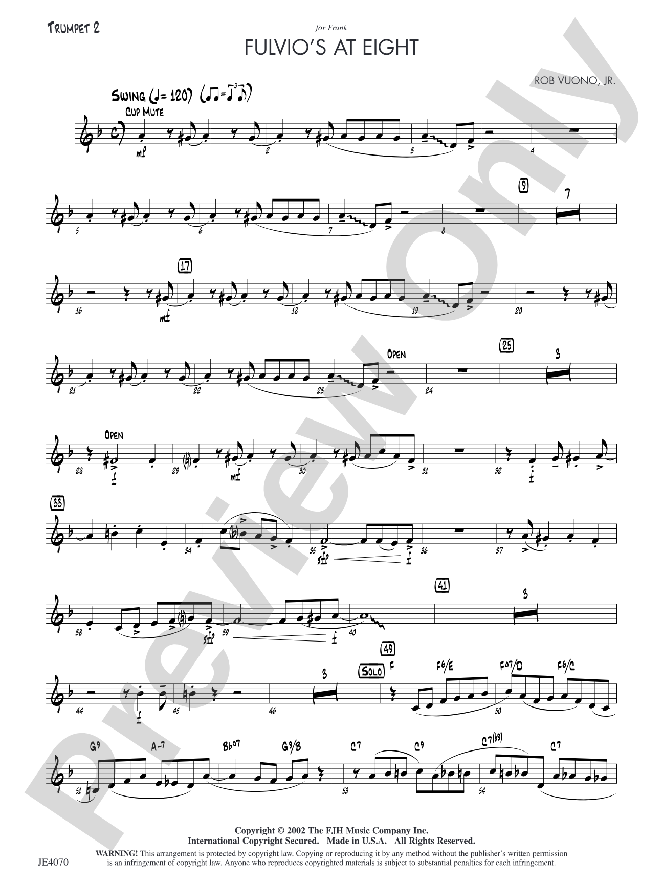 Fulvio's at Eight: Trumpet 2