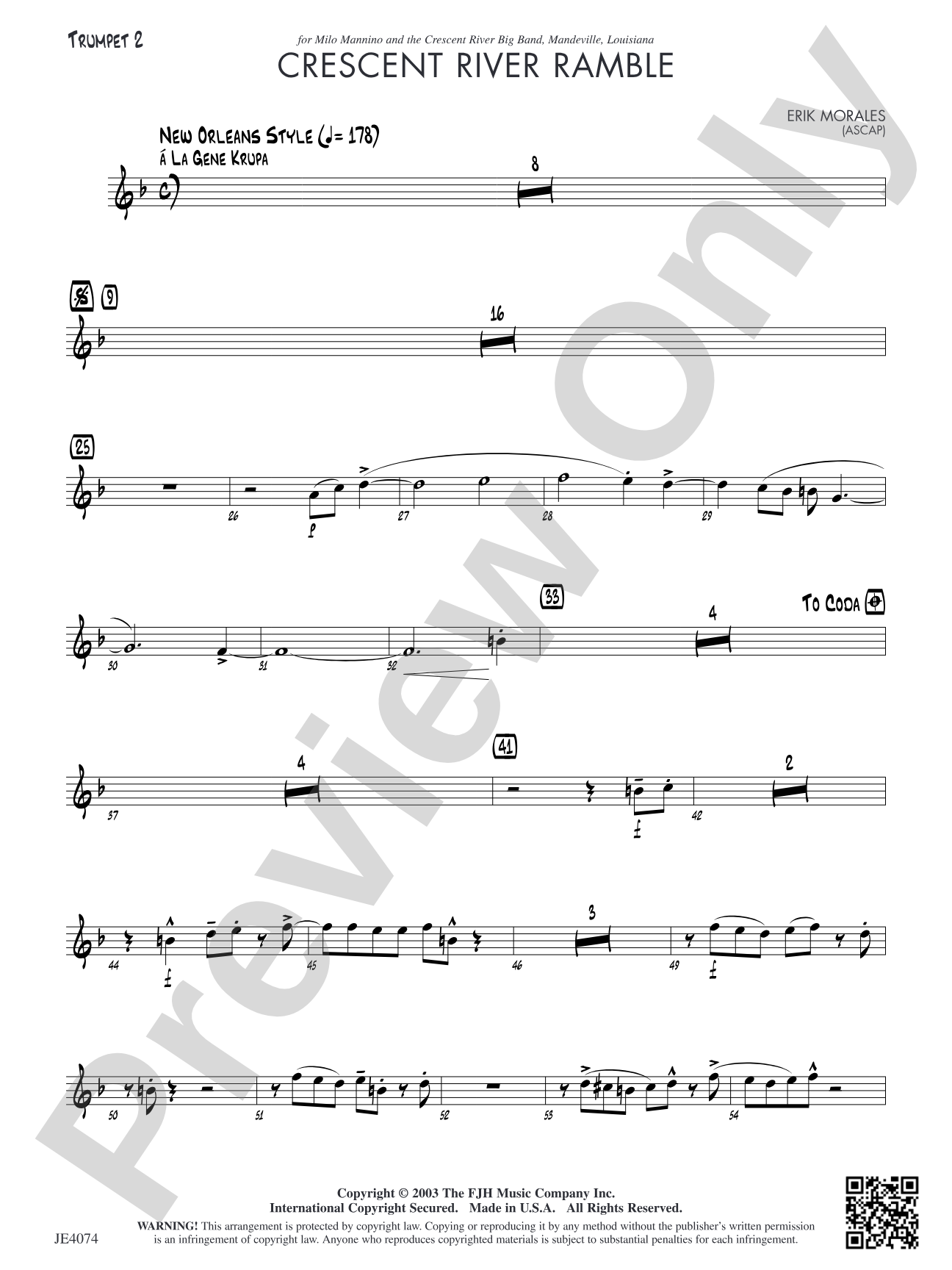 Crescent River Ramble: Trumpet 2