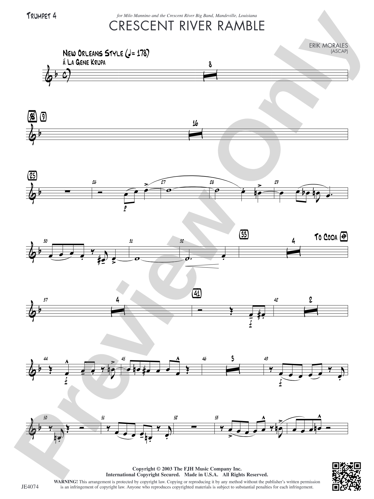 Crescent River Ramble: Trumpet 4