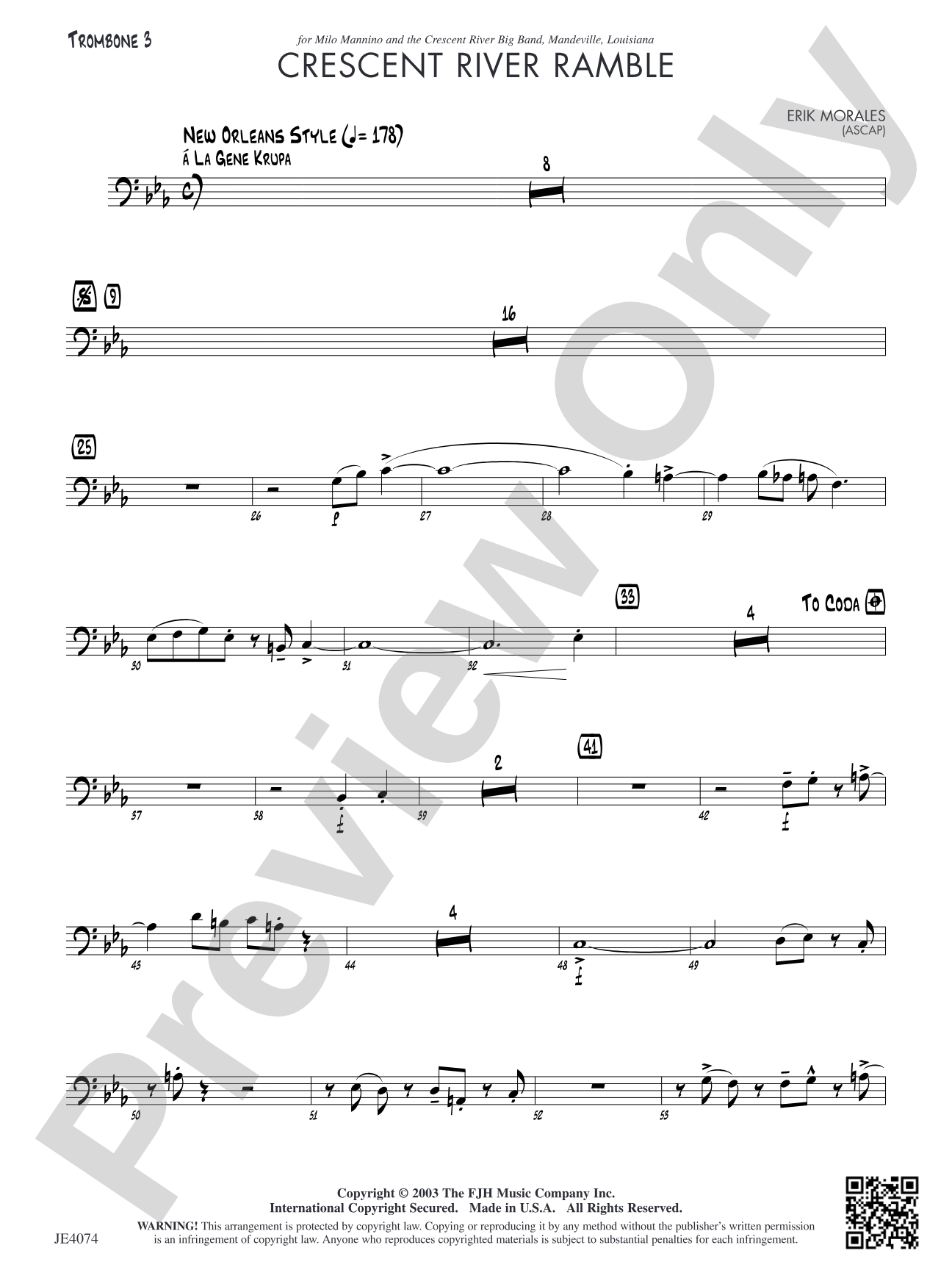 Crescent River Ramble: Trombone 3