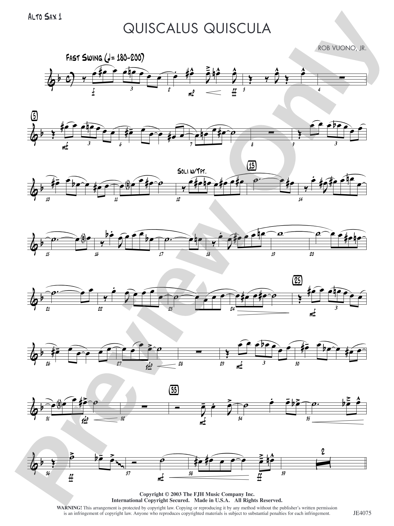 Quiscalus Quiscula: Alto Sax 1