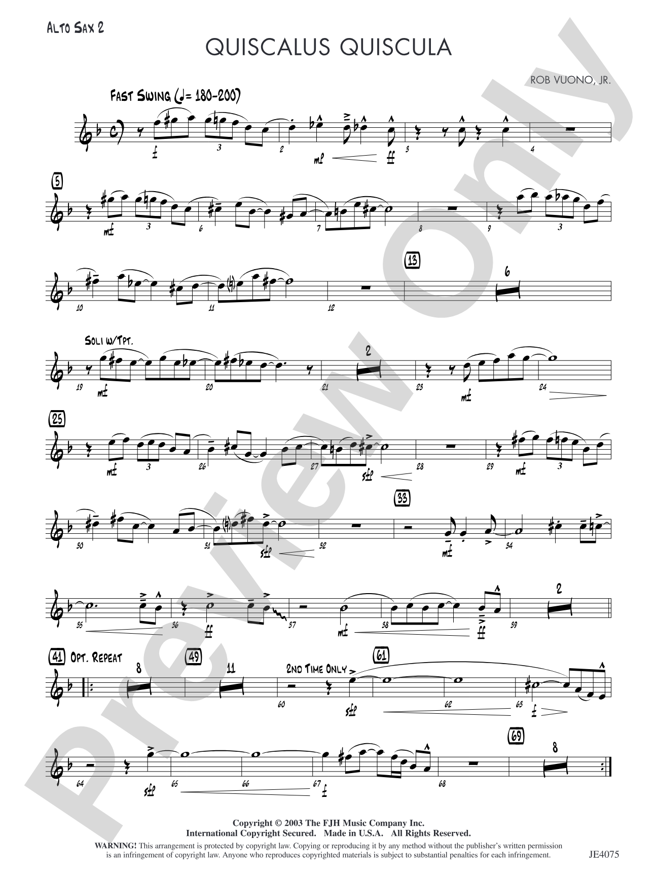 Quiscalus Quiscula: Alto Sax 2