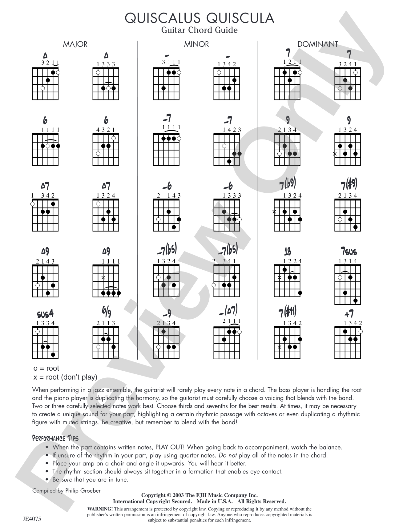 Quiscalus Quiscula: Guitar Chord Guide