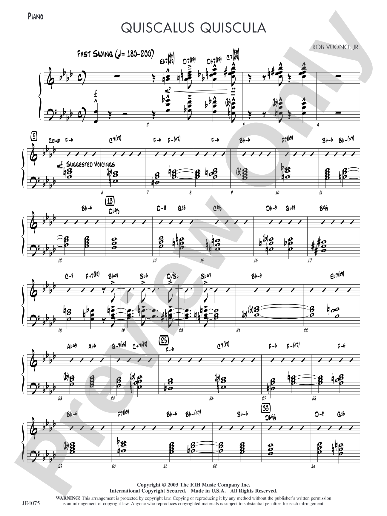 Quiscalus Quiscula: Piano