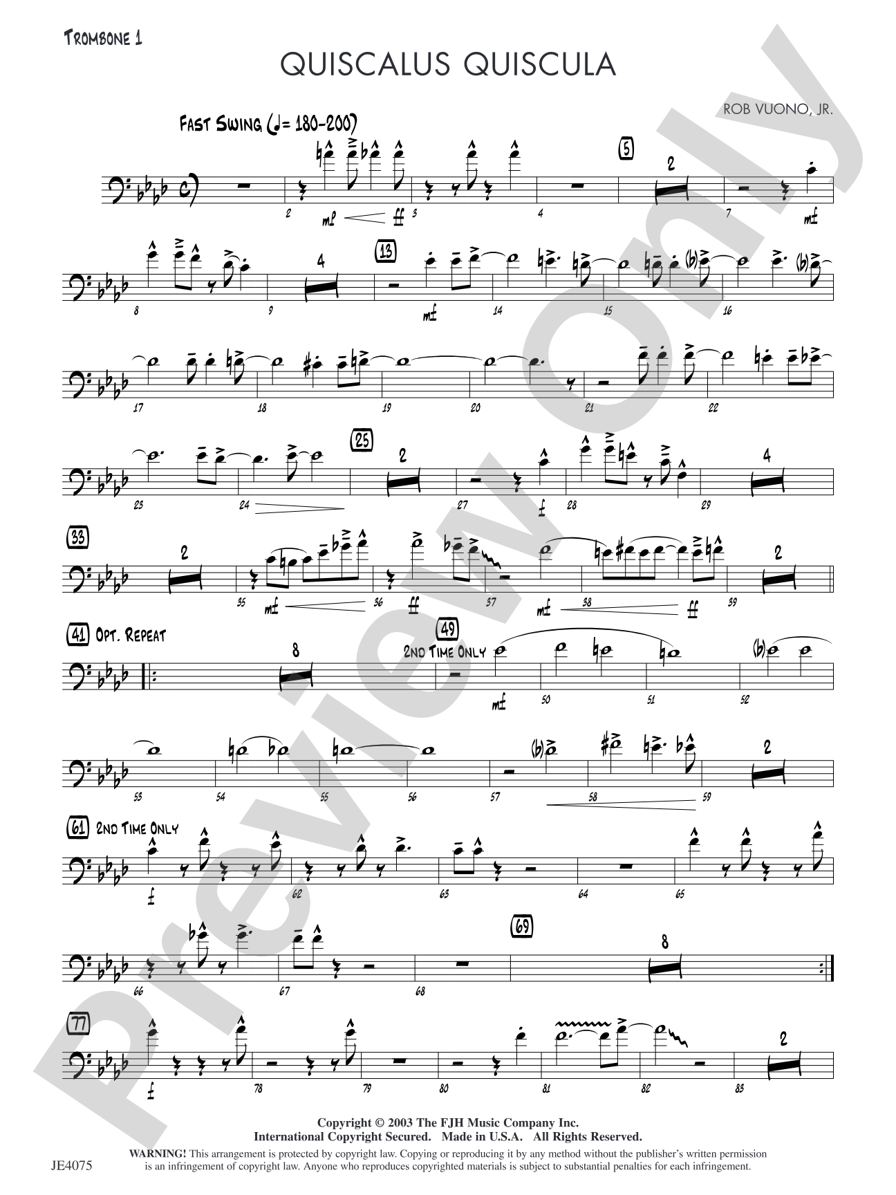 Quiscalus Quiscula: Trombone 1