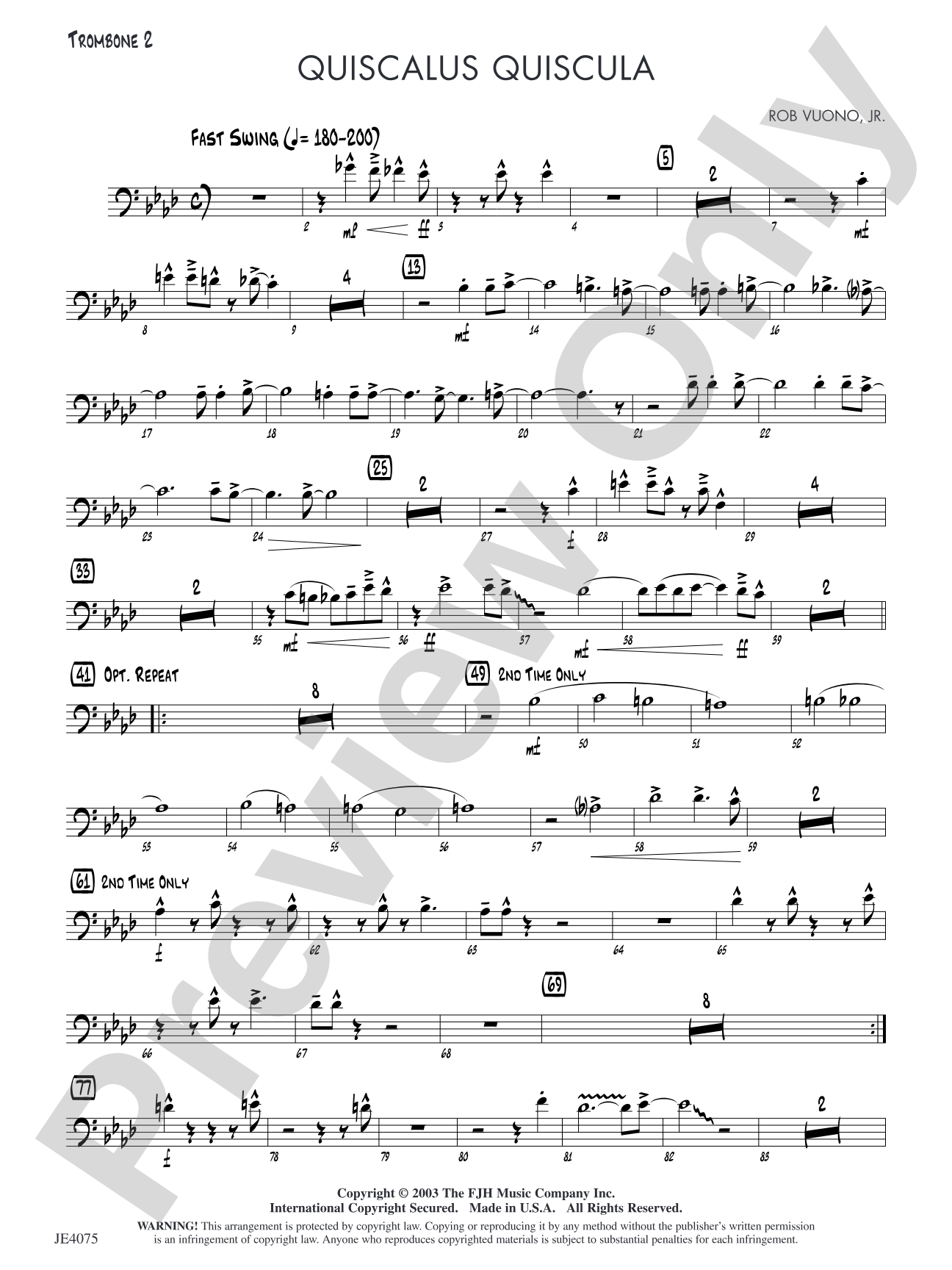 Quiscalus Quiscula: Trombone 2