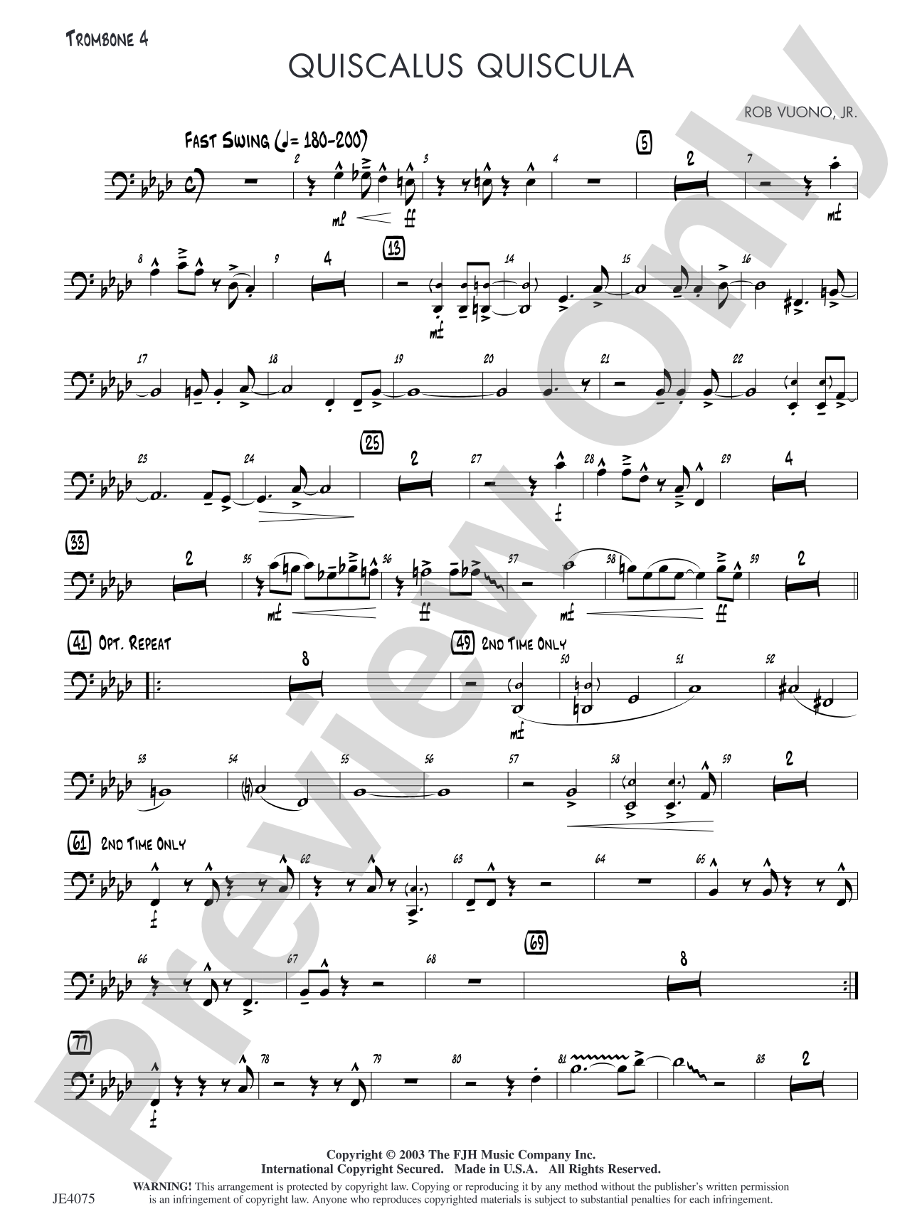 Quiscalus Quiscula: Trombone 4