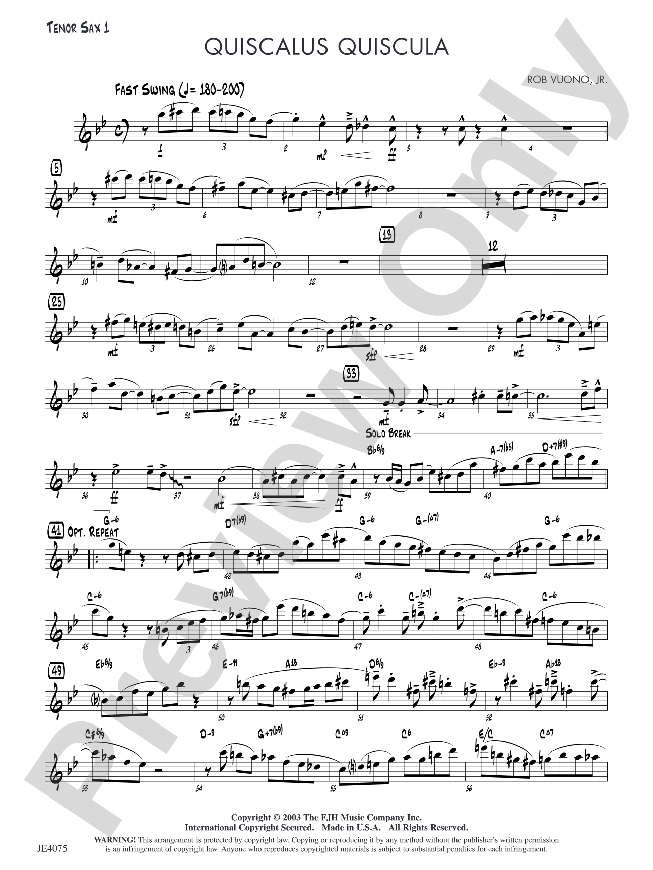 Quiscalus Quiscula: Tenor Sax 1