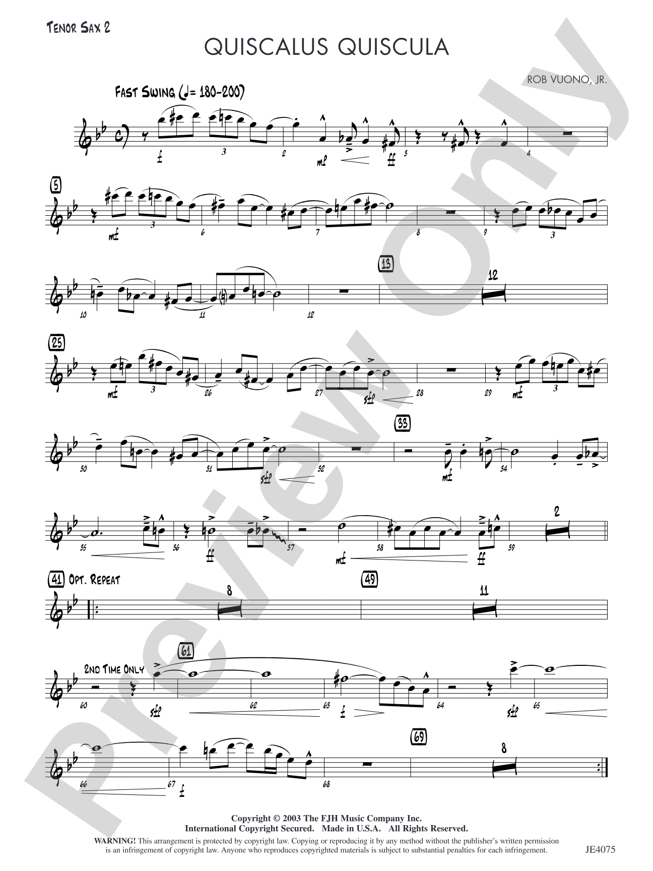 Quiscalus Quiscula: Tenor Sax 2
