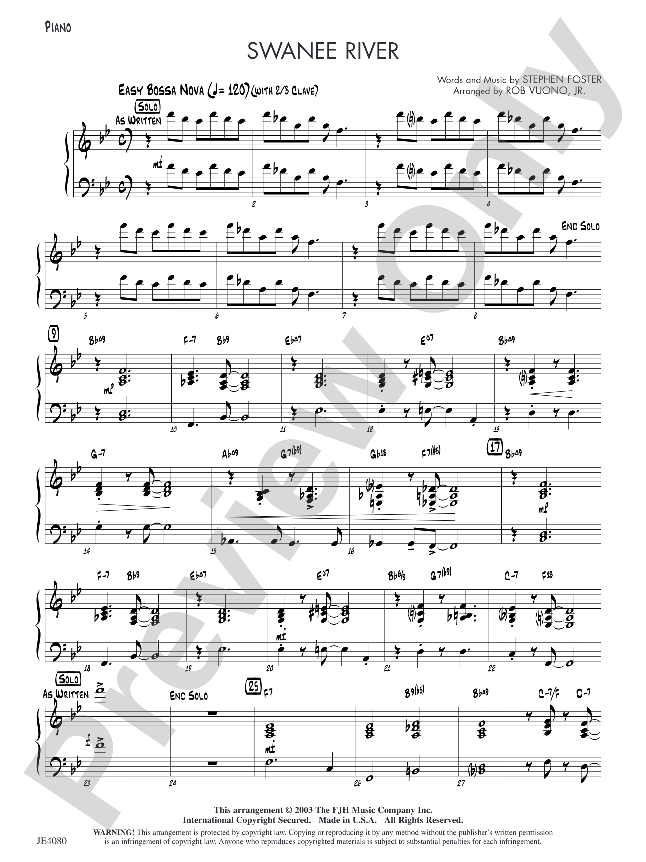 Swanee River: Piano