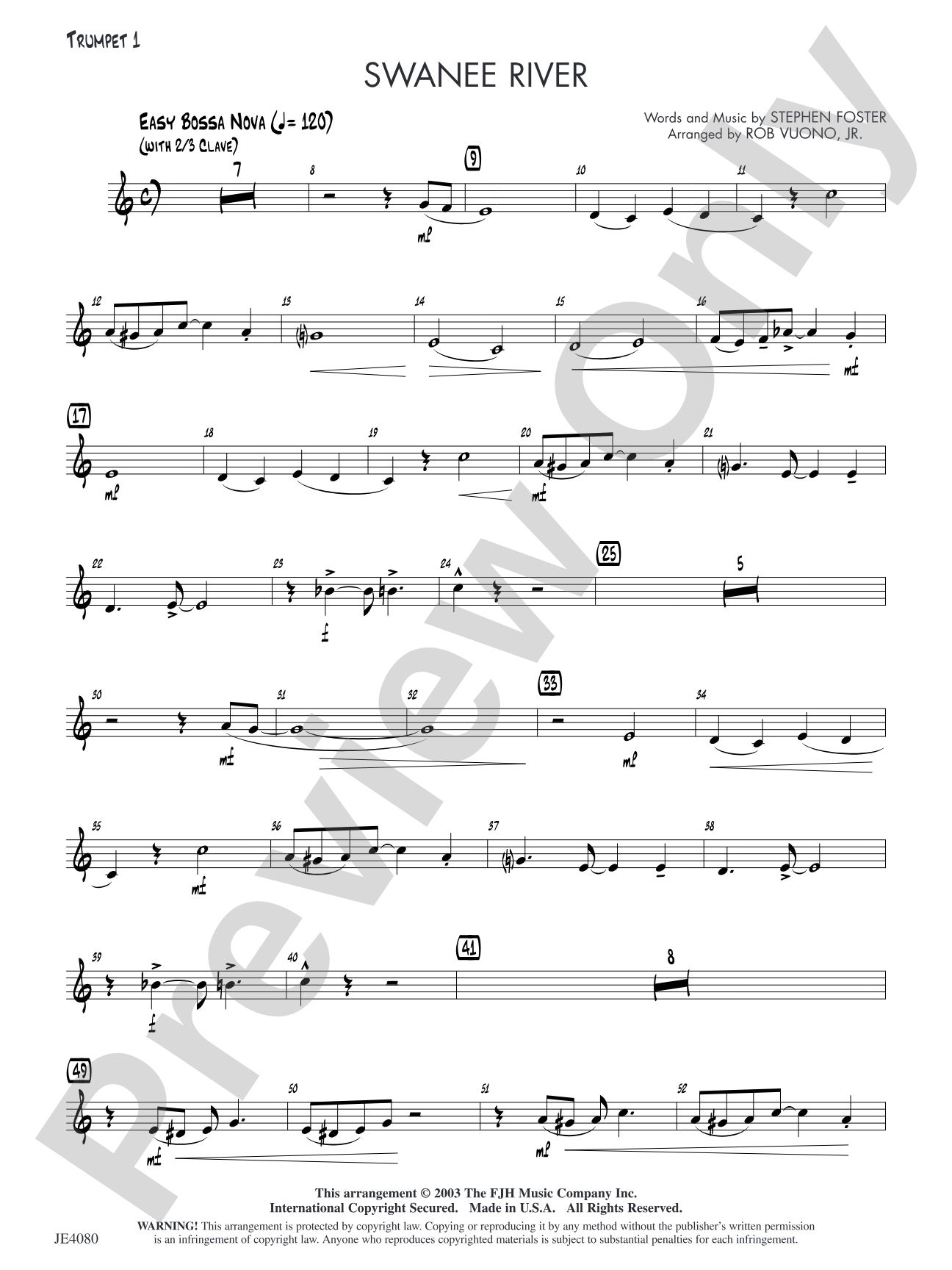 Swanee River: Trumpet 1