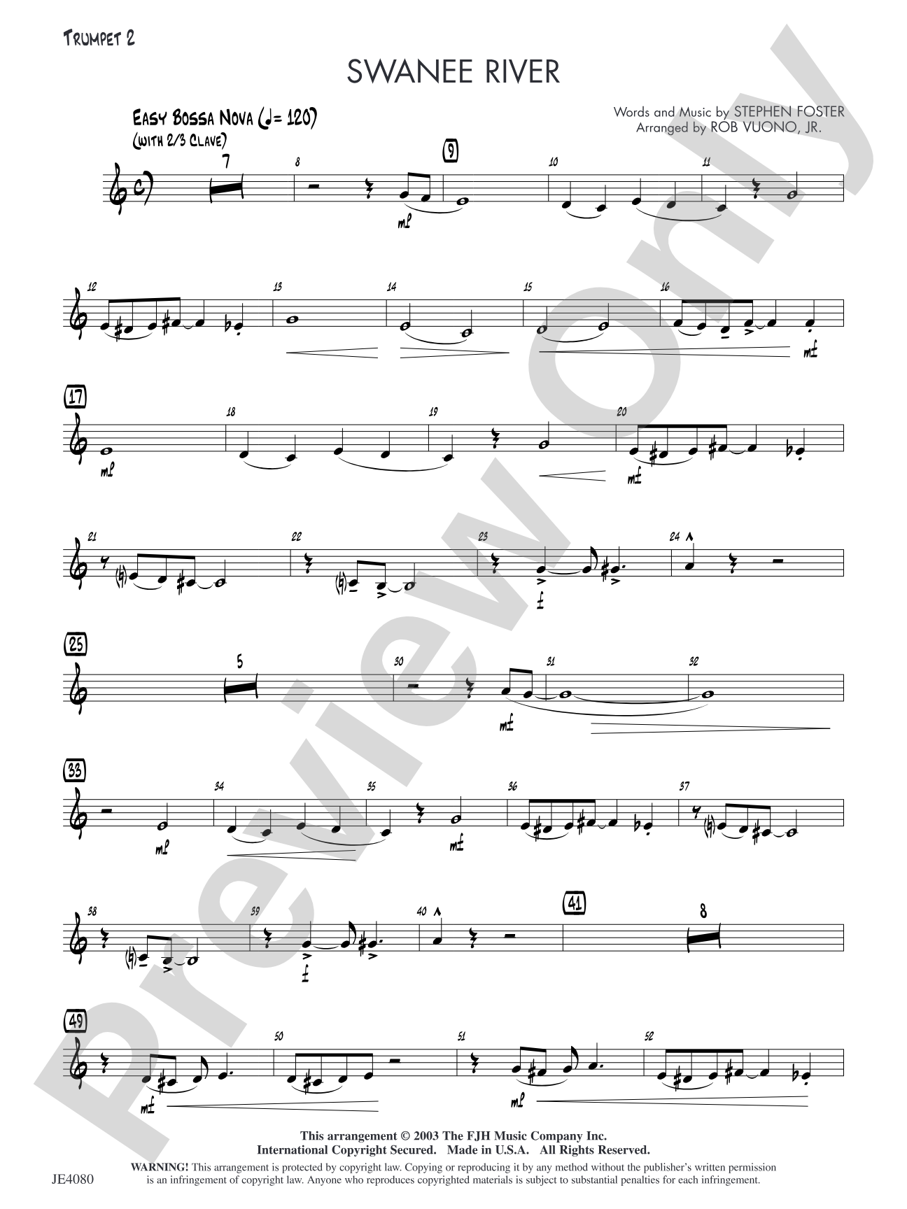 Swanee River: Trumpet 2