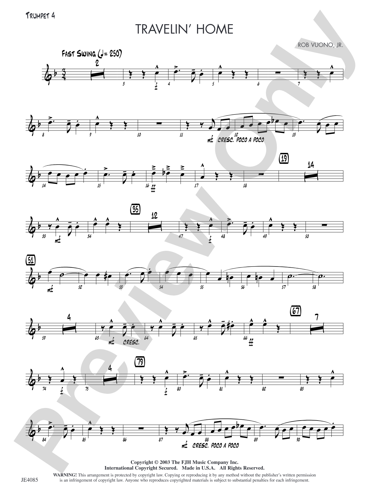 Travelin' Home: Trumpet 4