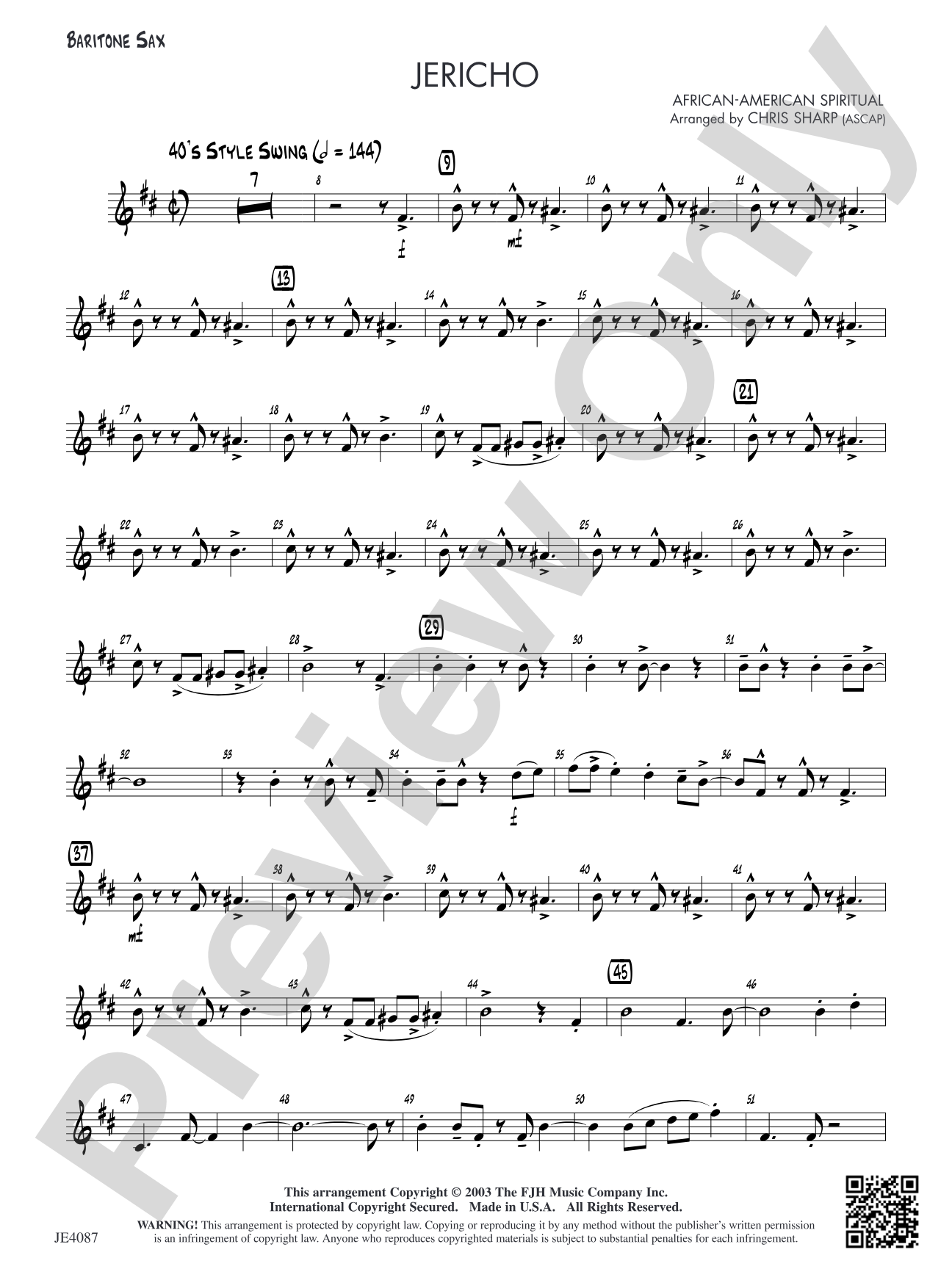Jericho: Baritone Sax