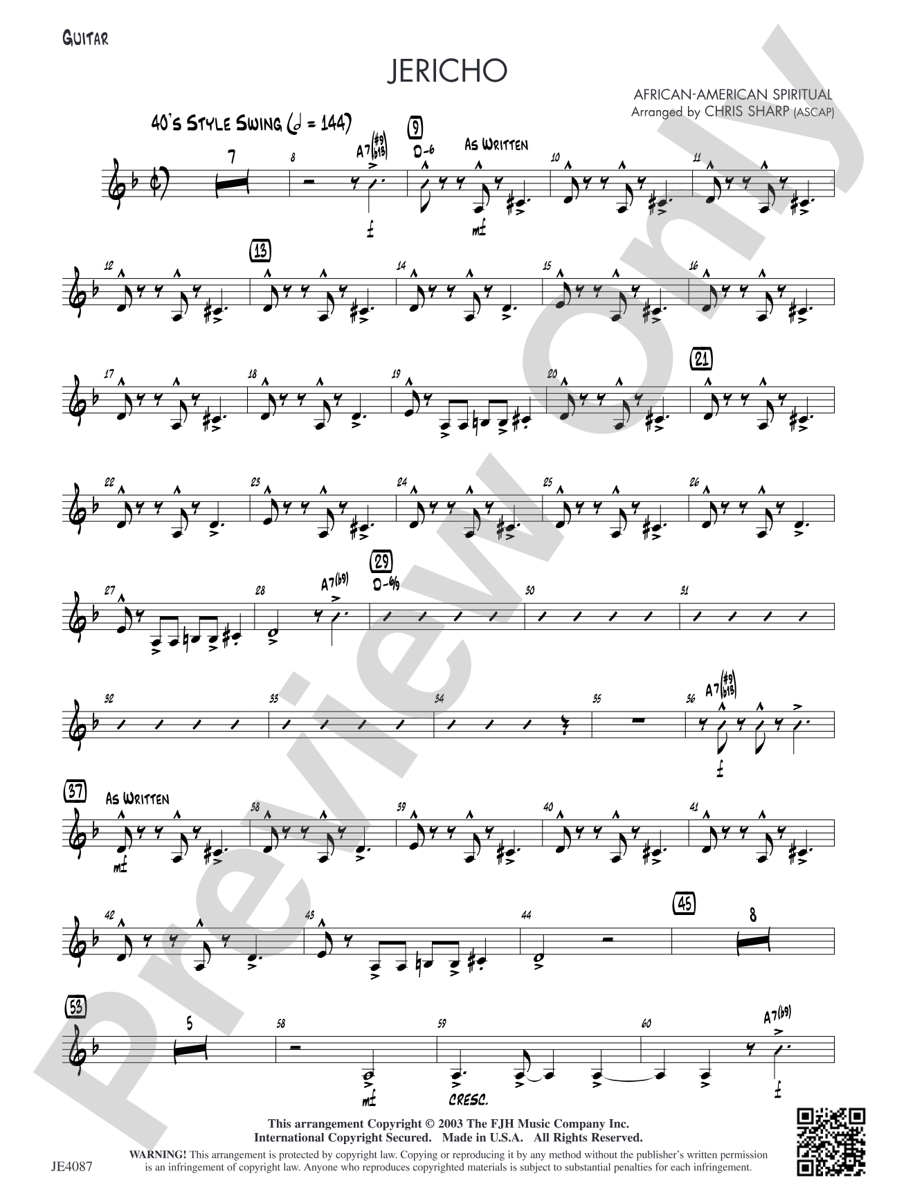 Jericho: Guitar