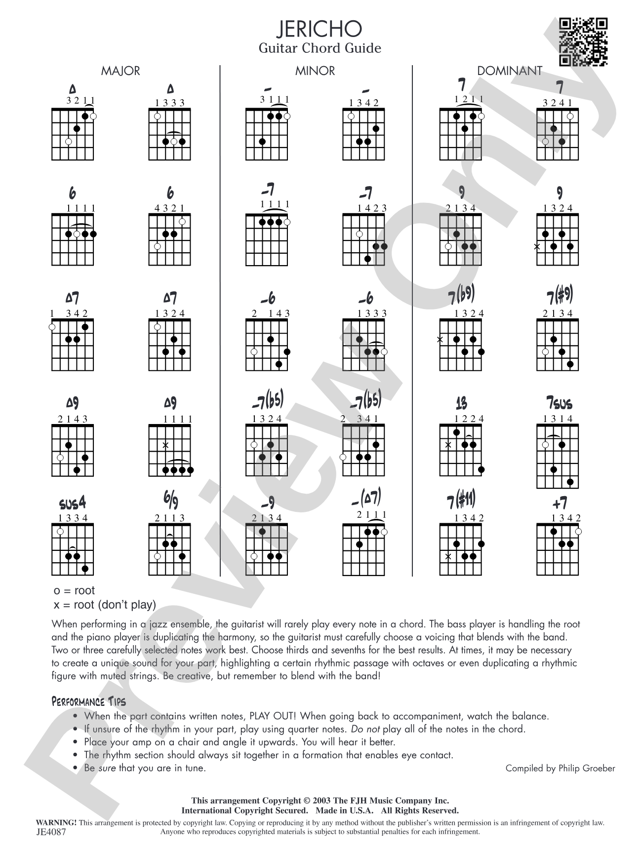 Jericho: Guitar Chord Guide