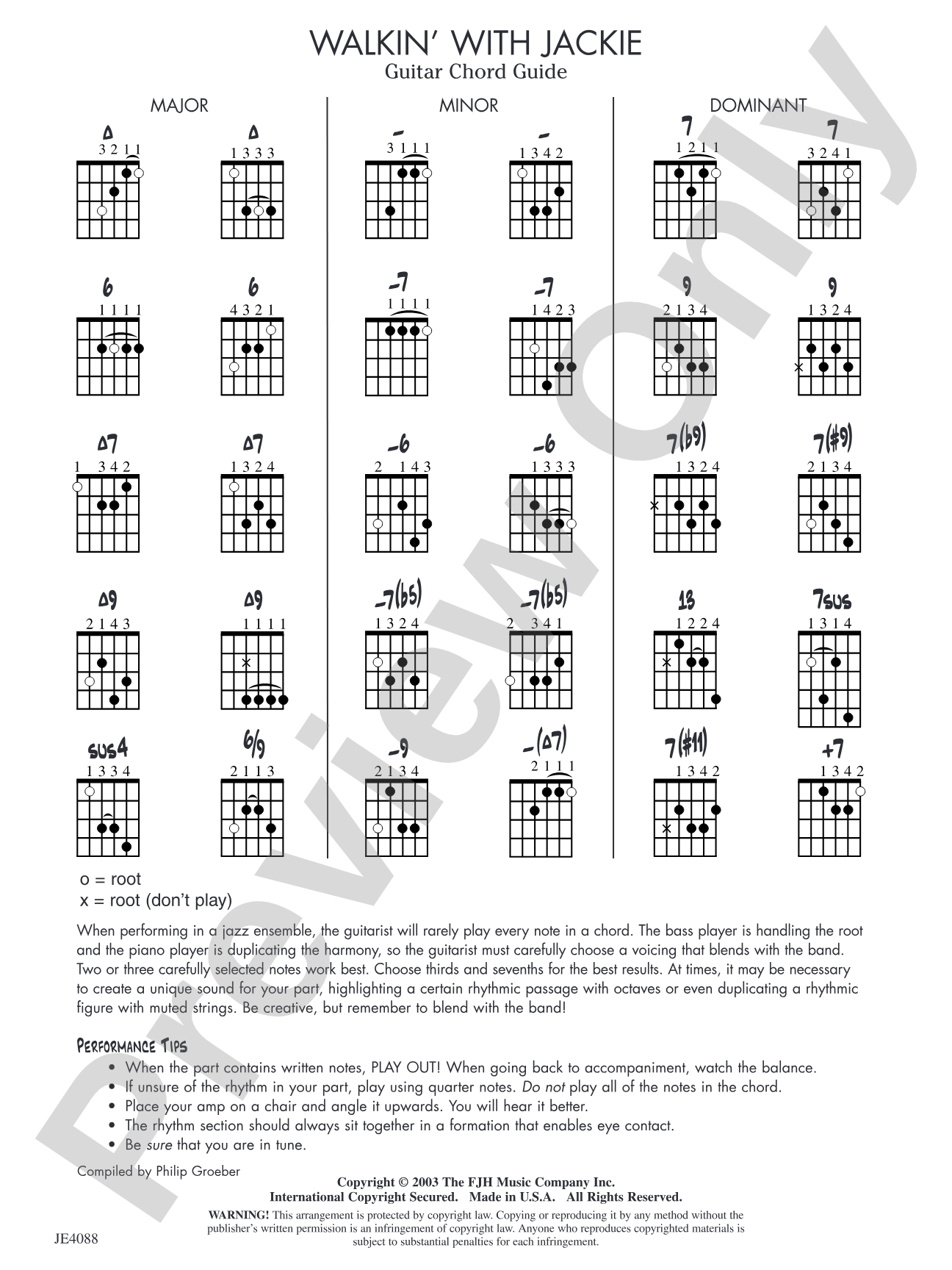 Walkin' with Jackie: Guitar Chord Guide