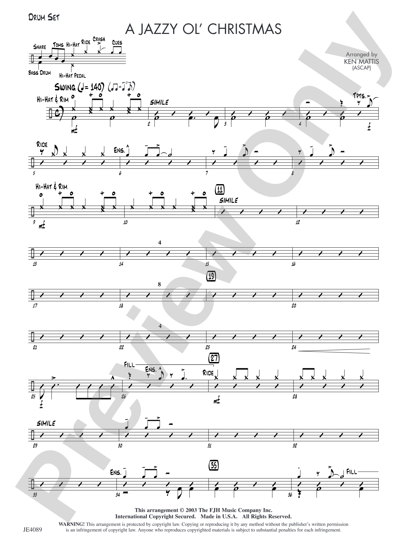 A Jazzy Ol' Christmas: Drum Set
