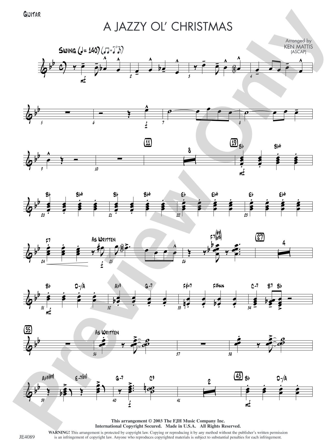 A Jazzy Ol' Christmas: Guitar