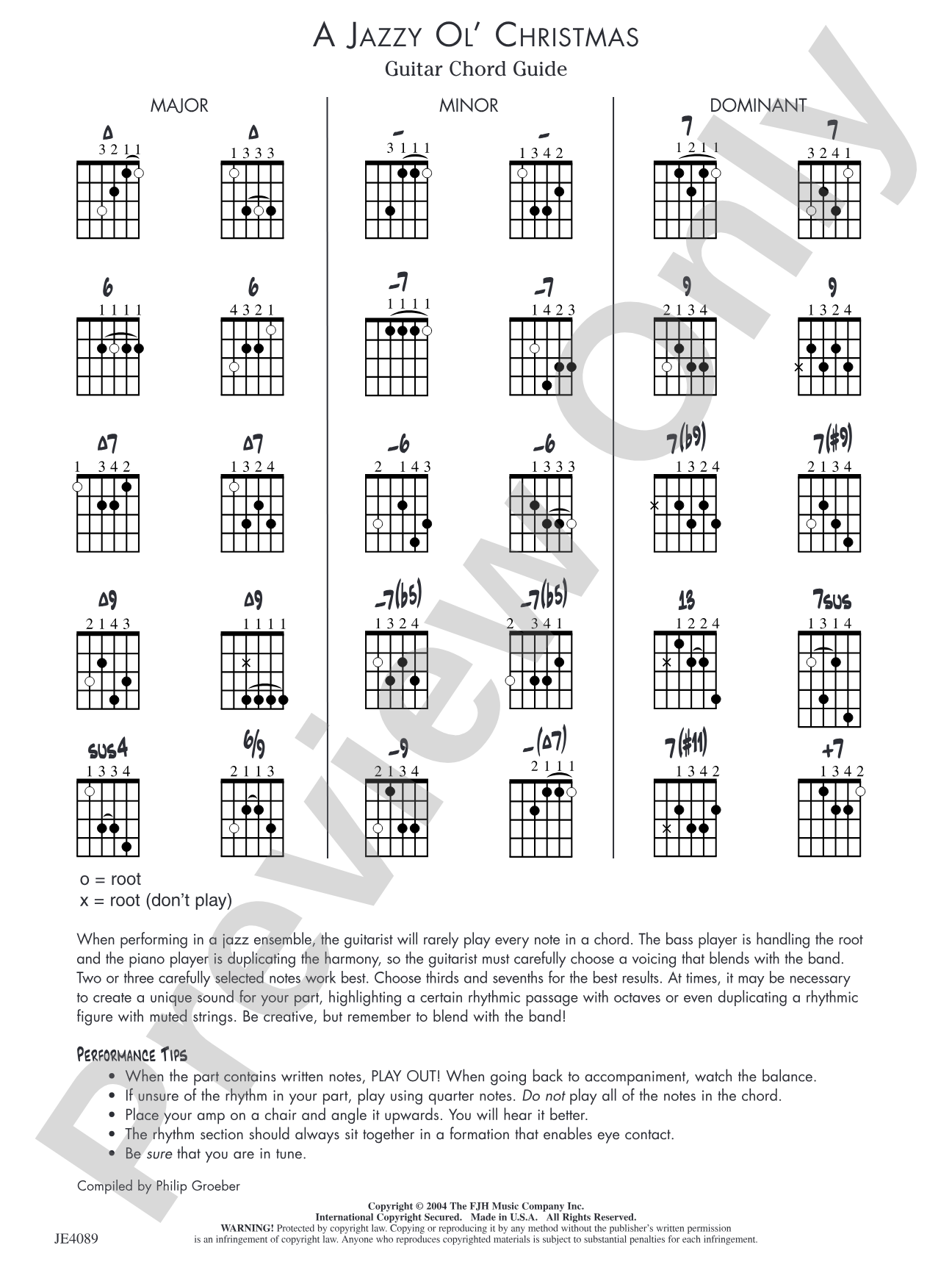 A Jazzy Ol' Christmas: Guitar Chord Guide