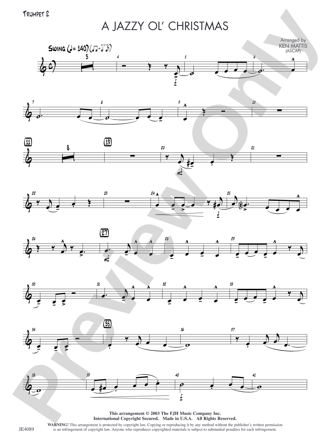 A Jazzy Ol' Christmas: Trumpet 2