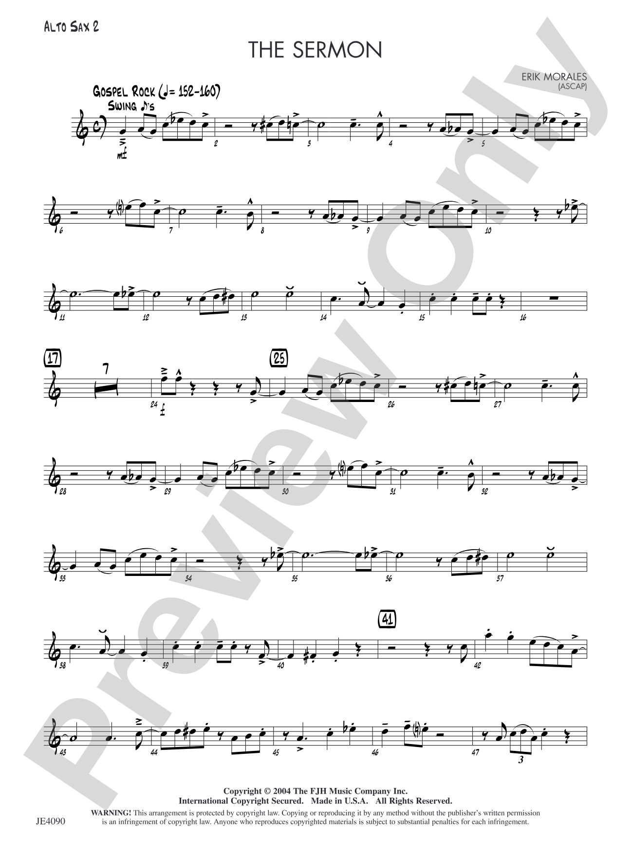 The Sermon: Alto Sax 2