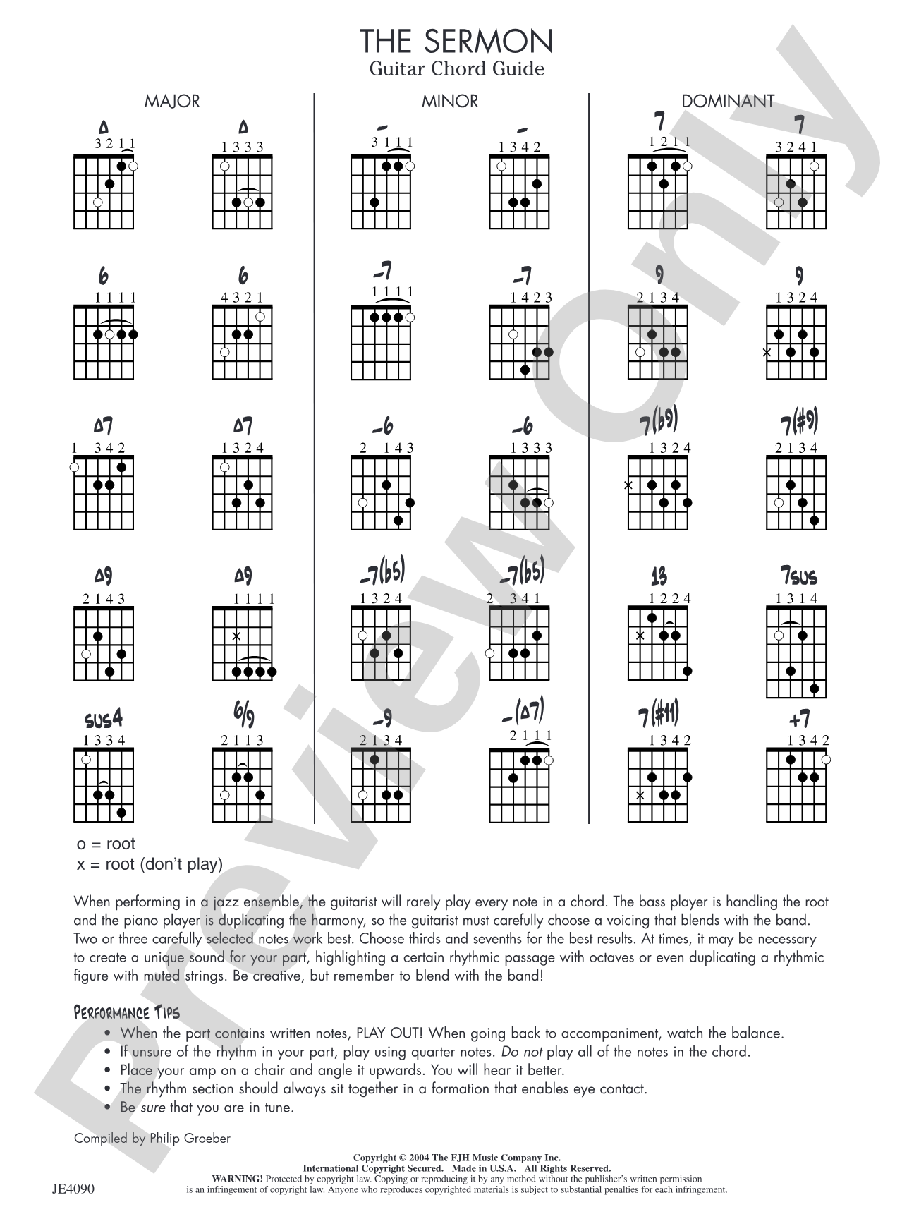 The Sermon: Guitar Chord Guide