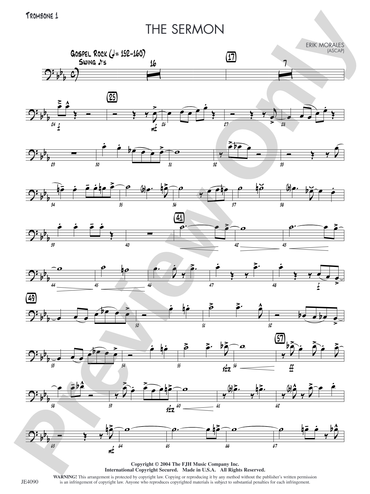 The Sermon: Trombone 1