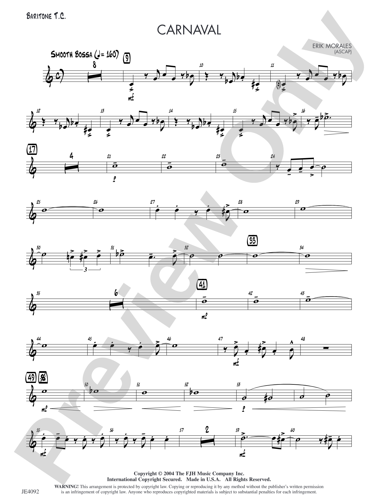 Carnaval: Baritone T.C. (Alternate Part)