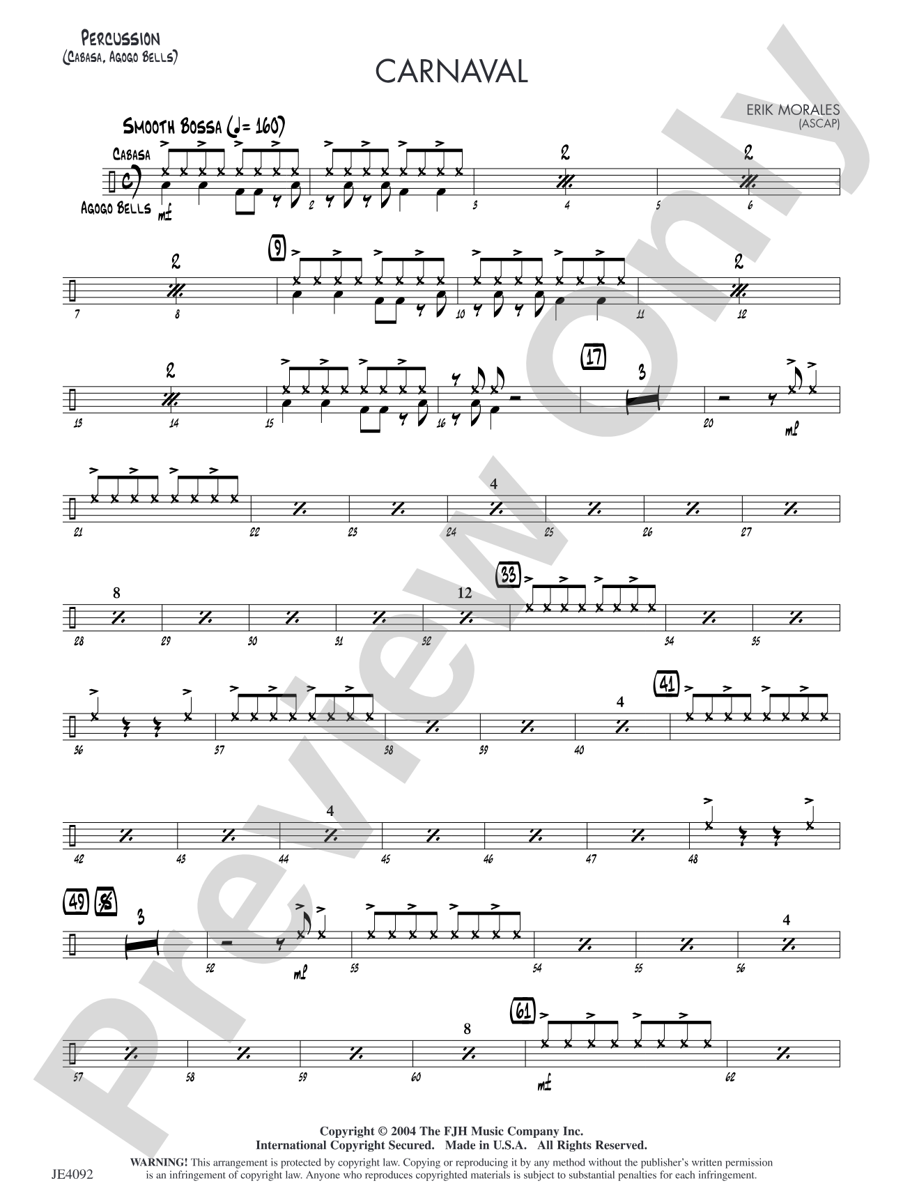 Carnaval: Opt. Percussion