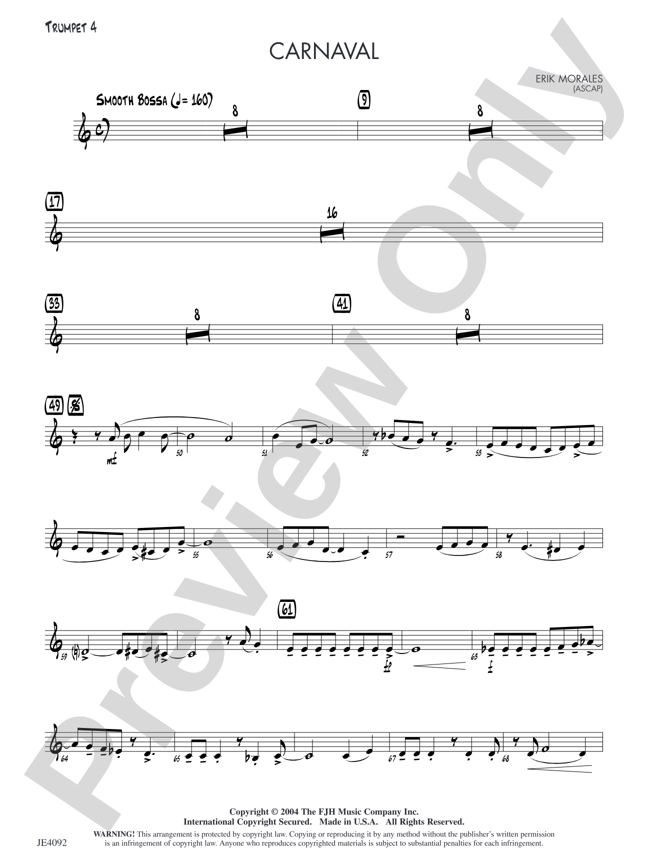Carnaval: Opt. Trumpet 4