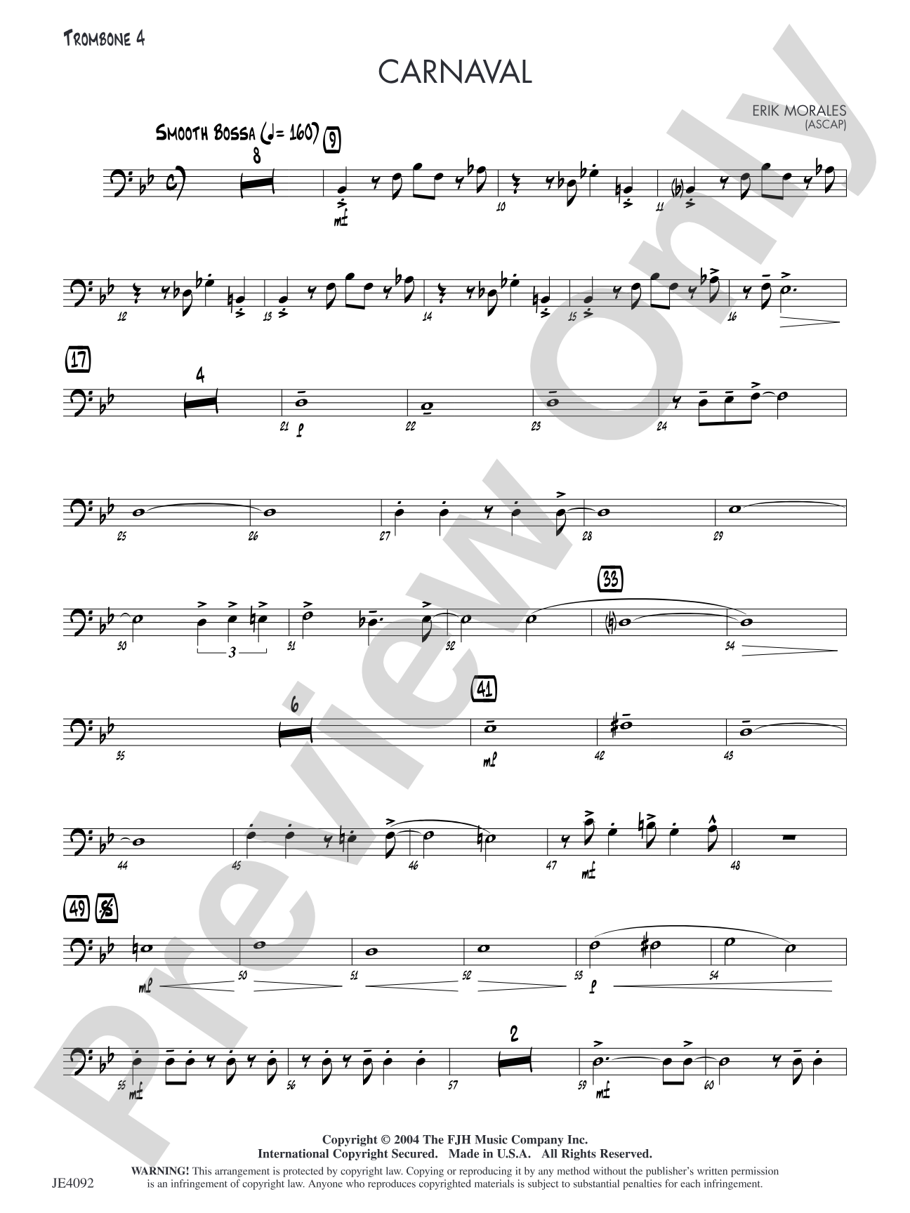 Carnaval: Opt. Trombone 4