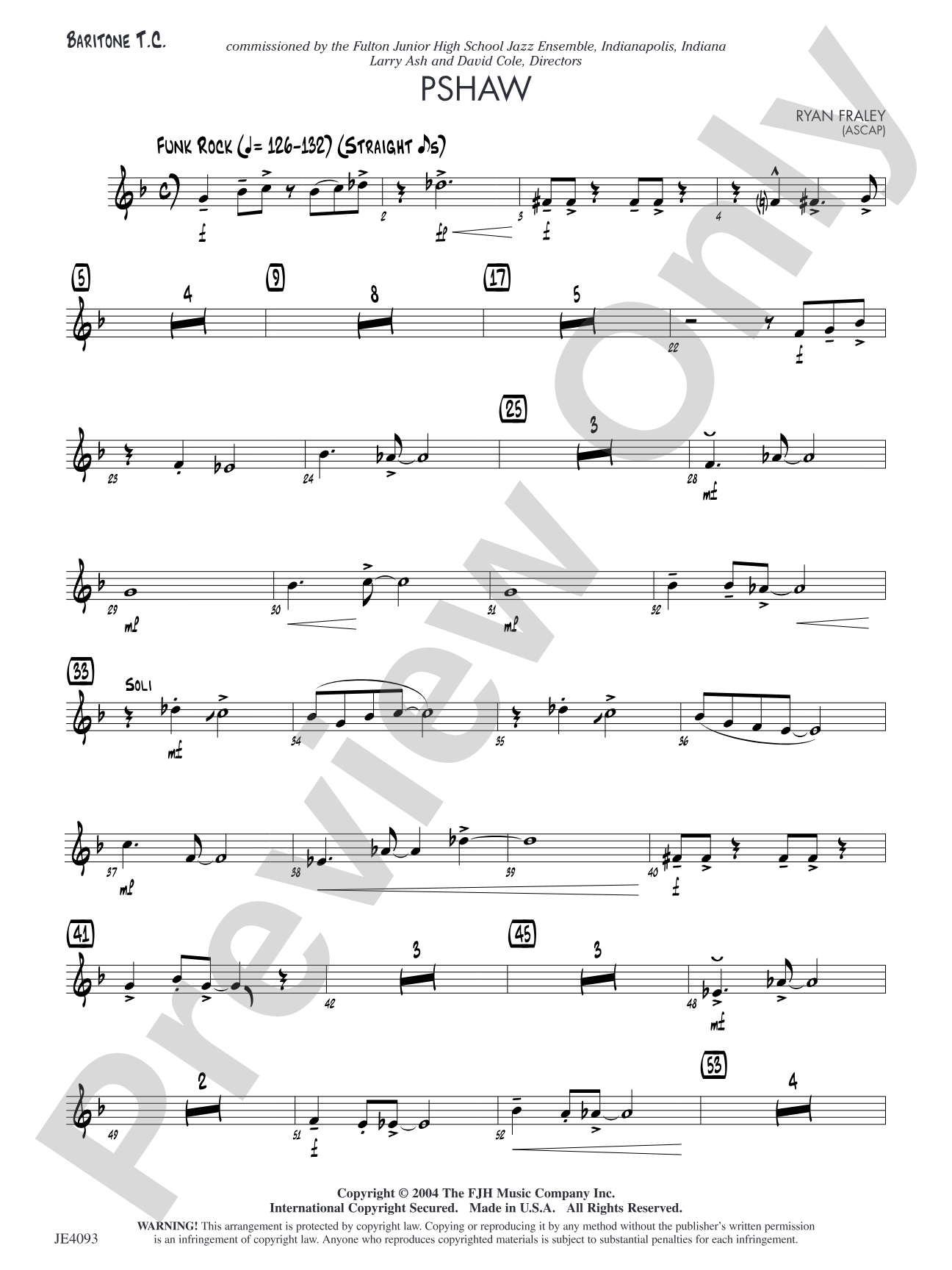 Pshaw: Baritone T.C. (Alternate Part)