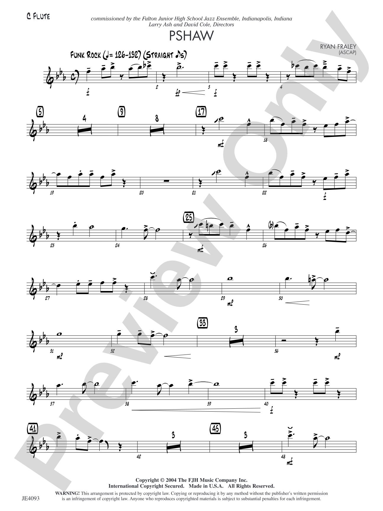 Pshaw: C Flute (Alternate Part)
