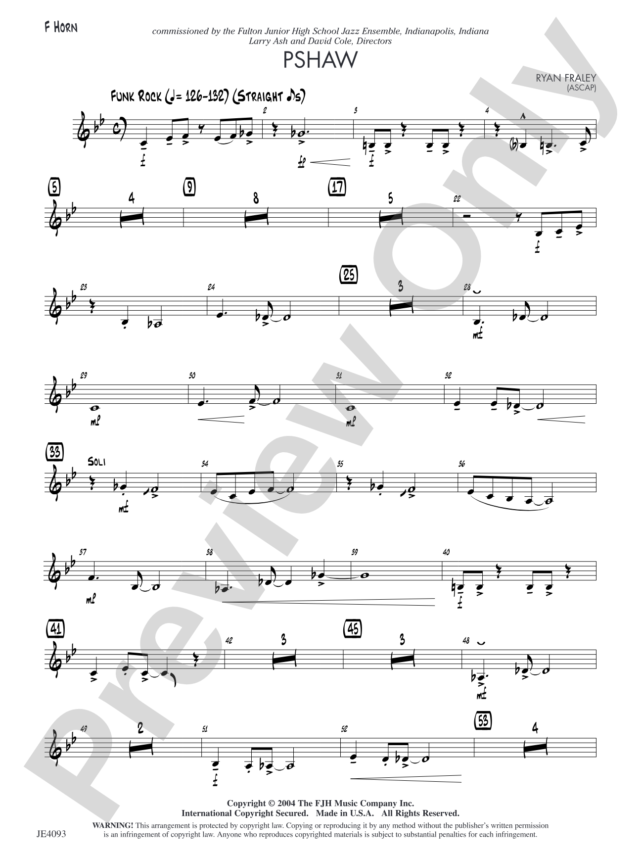 Pshaw: F Horn (Alternate Part)