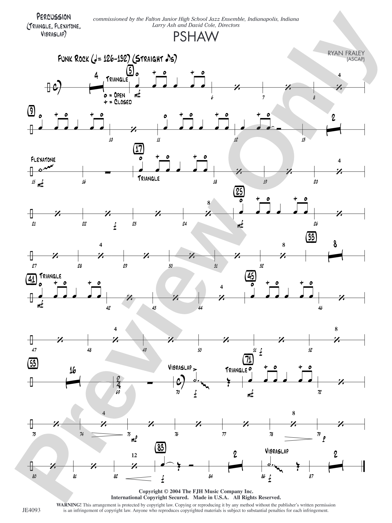 Pshaw: Opt. Percussion